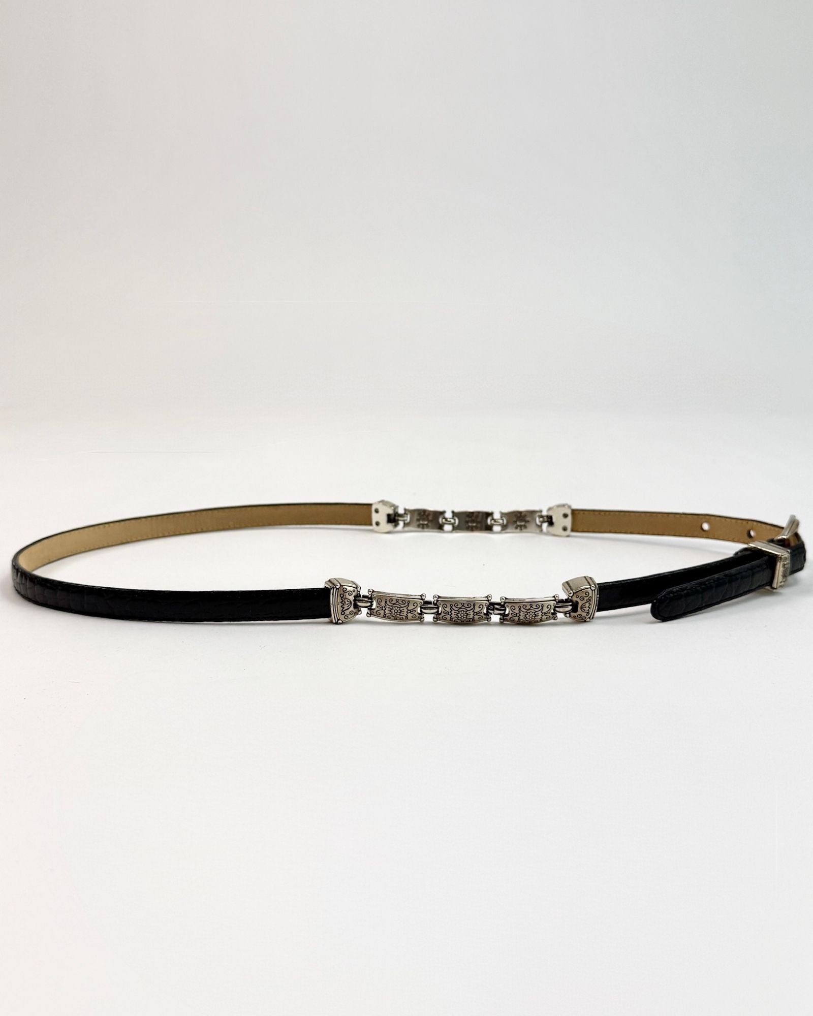Thin Black Brighton Belt