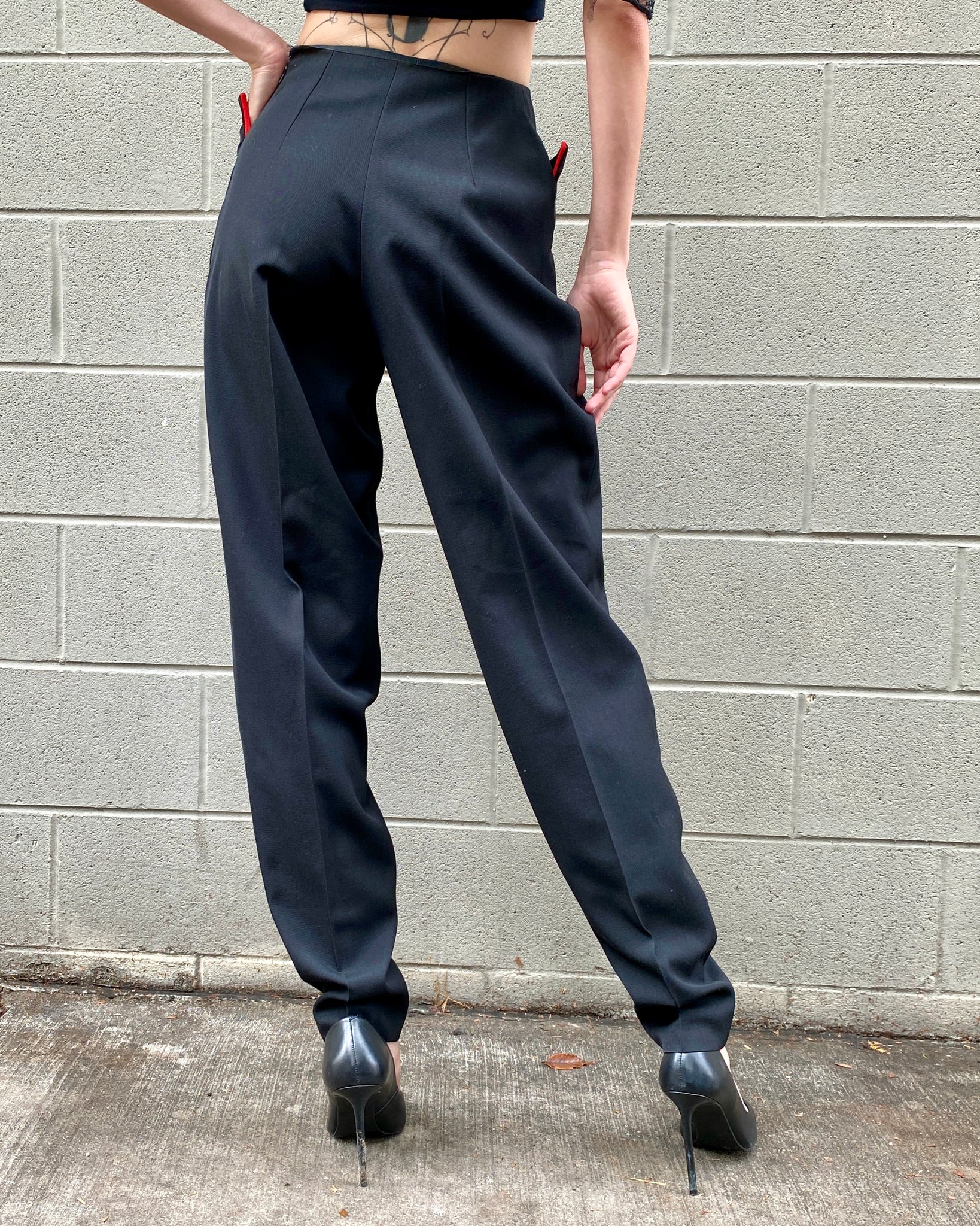 Black Cherry Norma Kamali Trousers