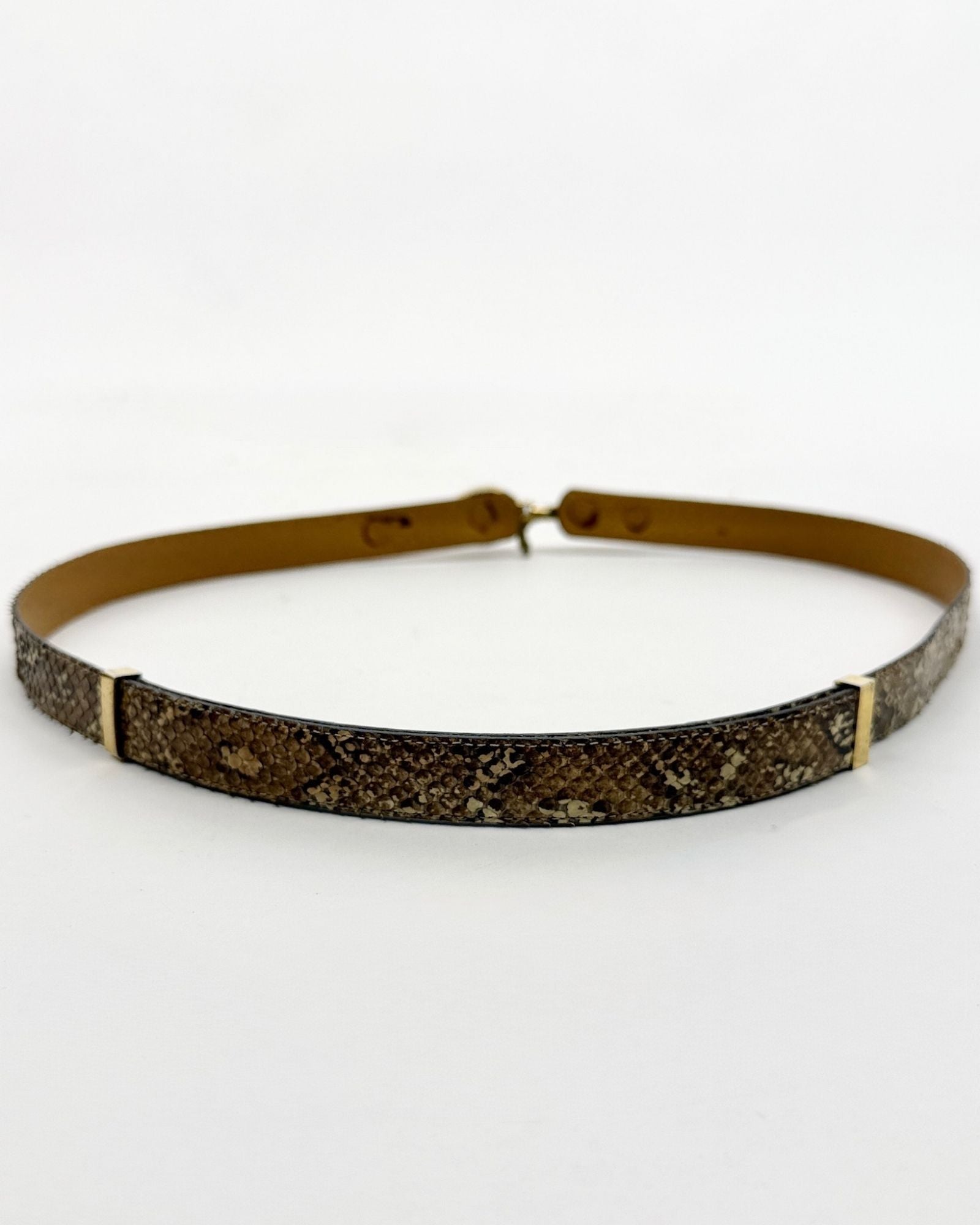 Snakeskin Gold Head Belt