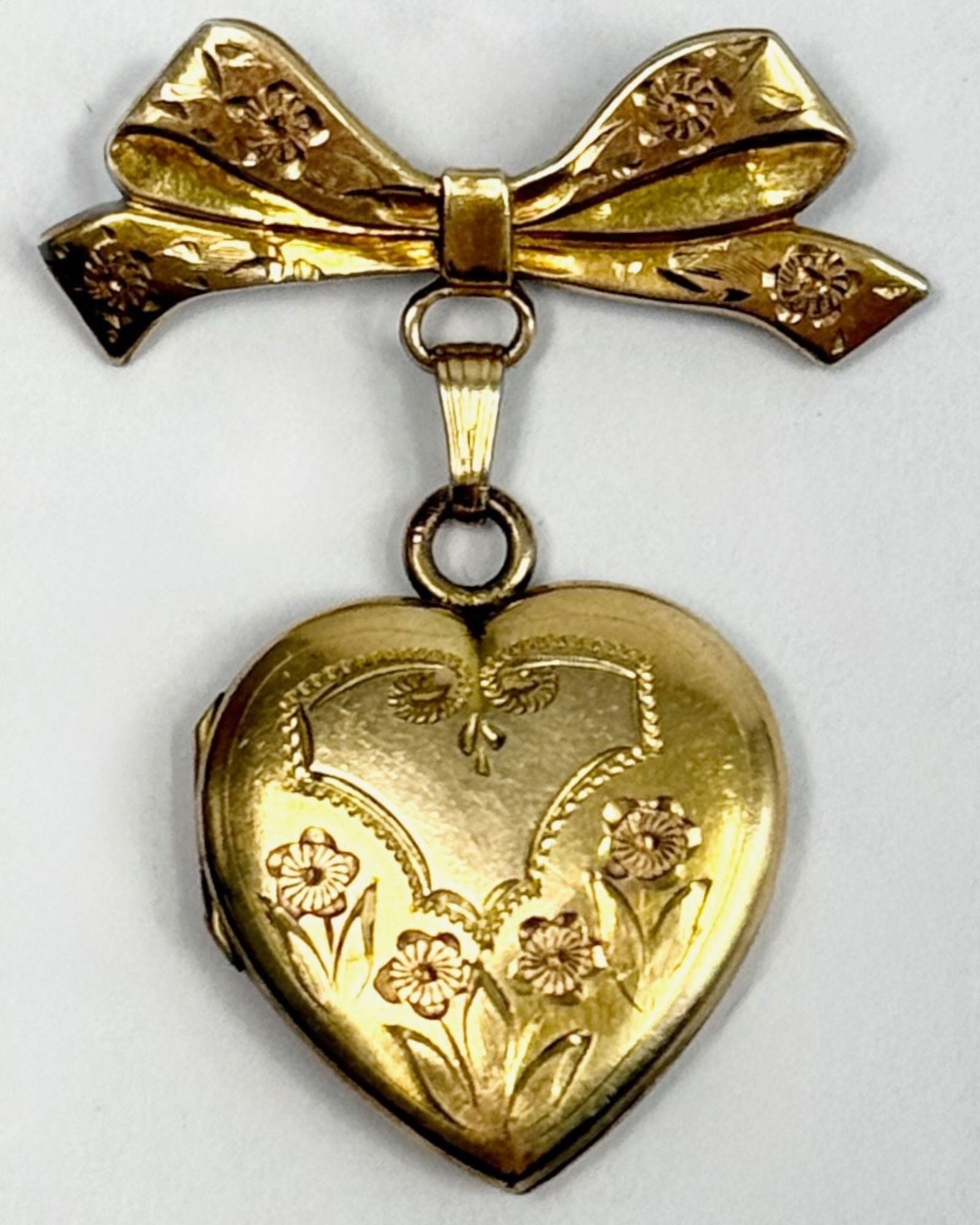 Victorian Heart Locket Brooch
