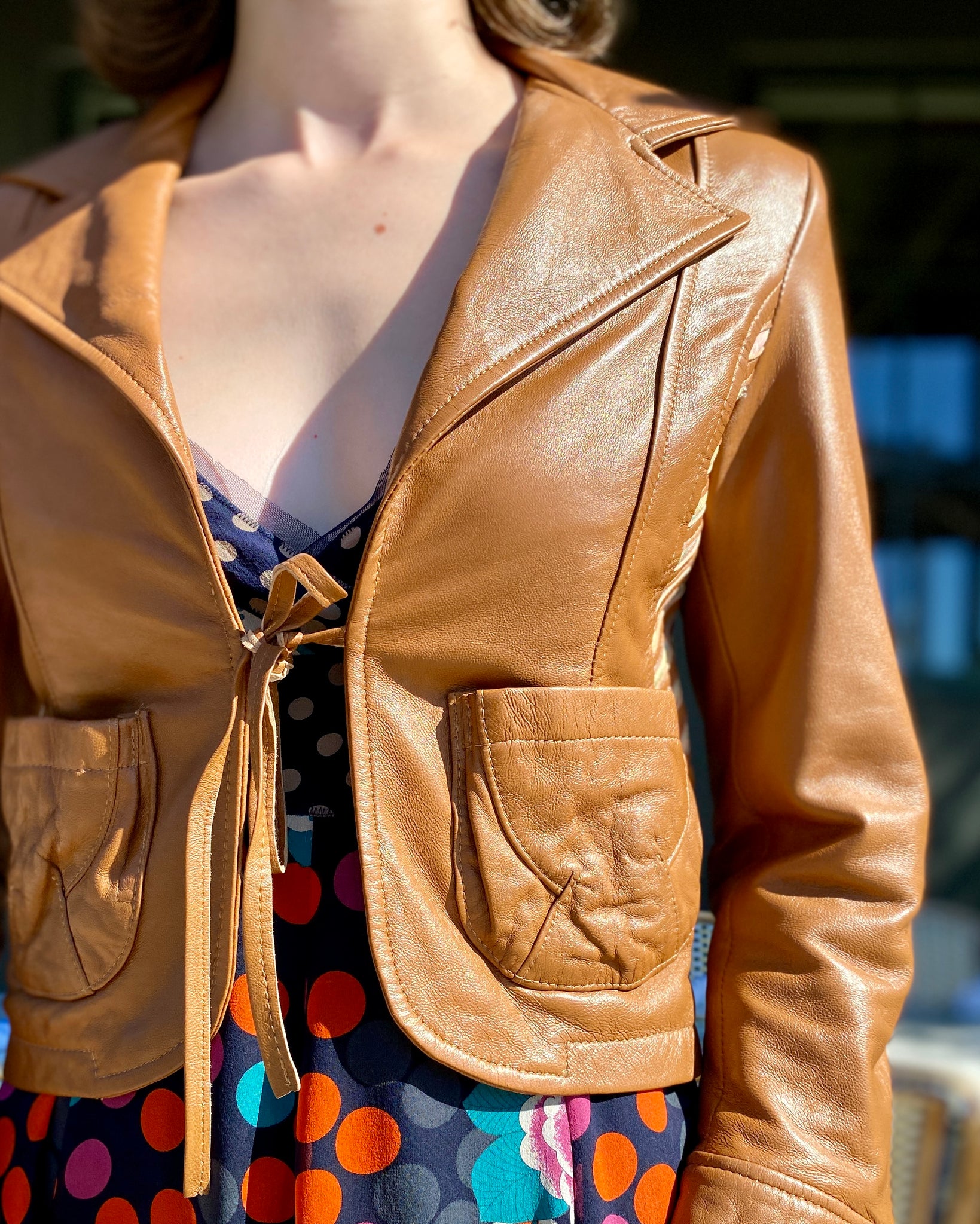 Sand Christian Lacroix Leather Jacket