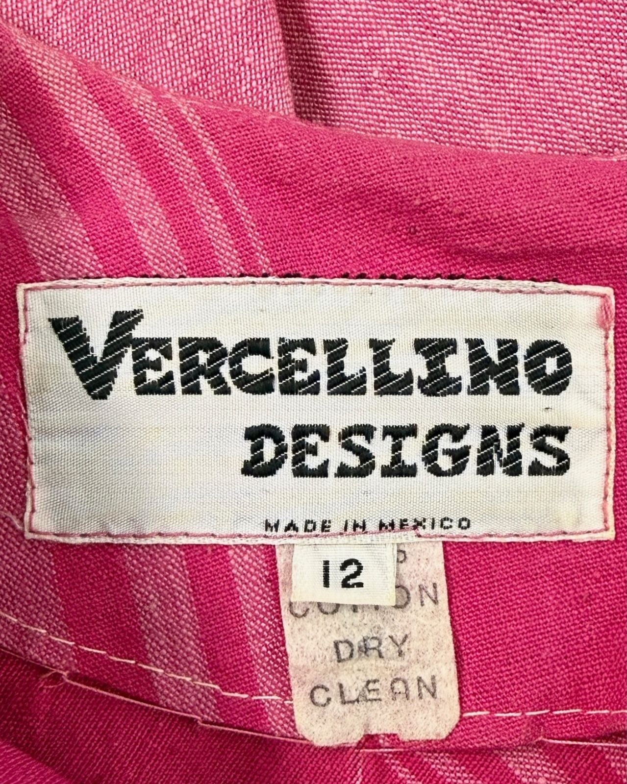1970s Mariposa To The Max Magenta Dress