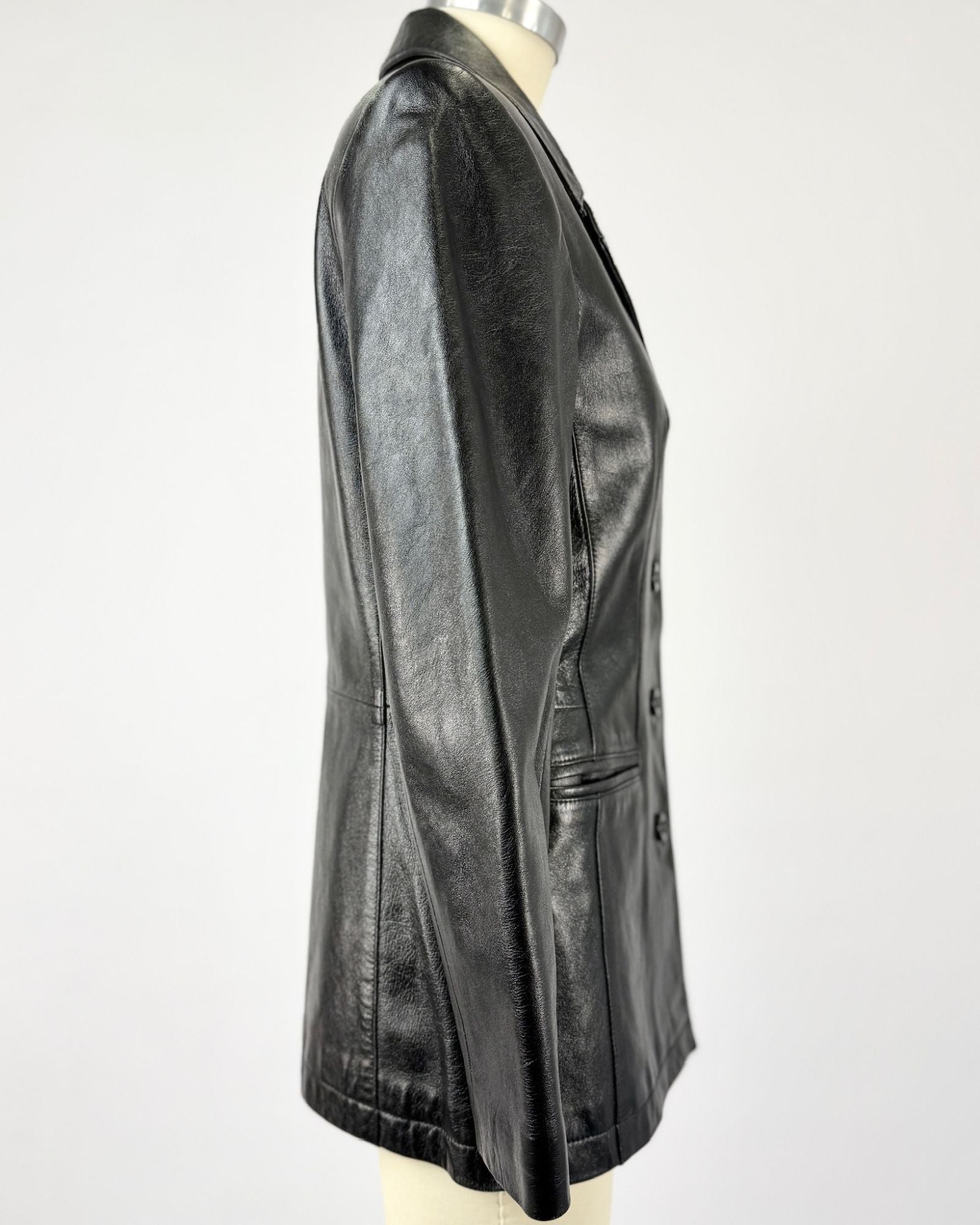 Y2K Black Leather Jacket