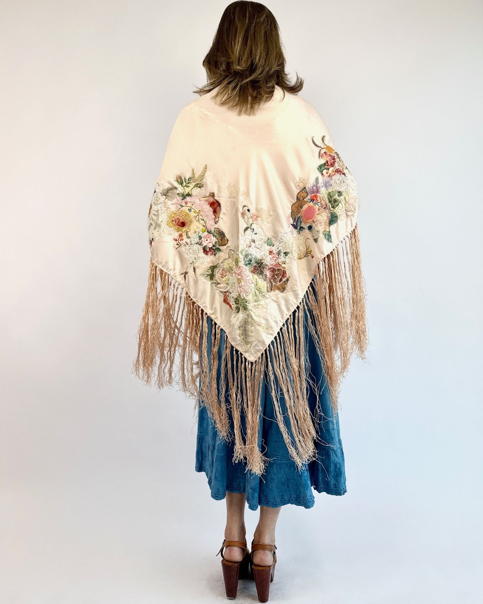 How I Love Thee Embroidered Piano Shawl