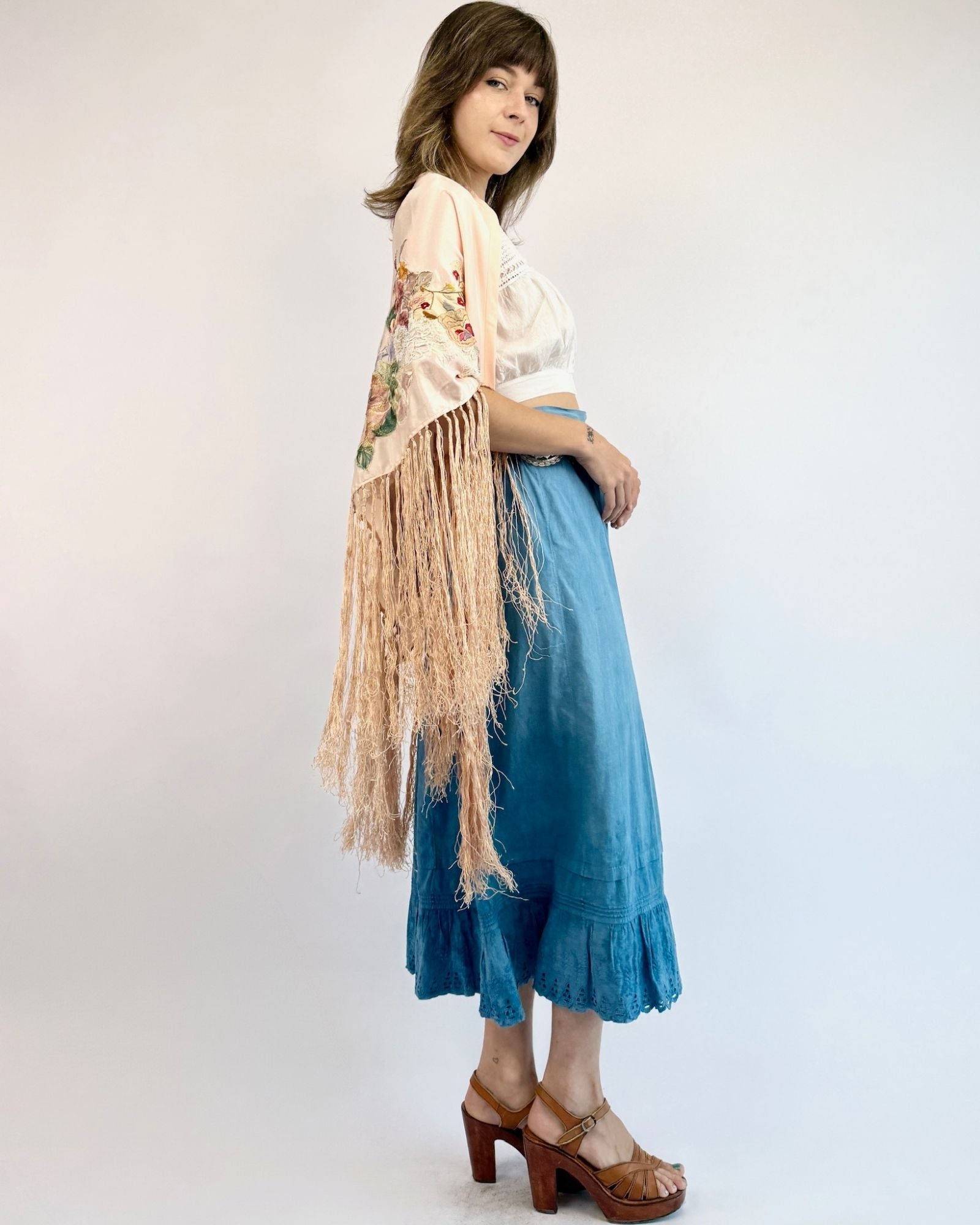 How I Love Thee Embroidered Piano Shawl