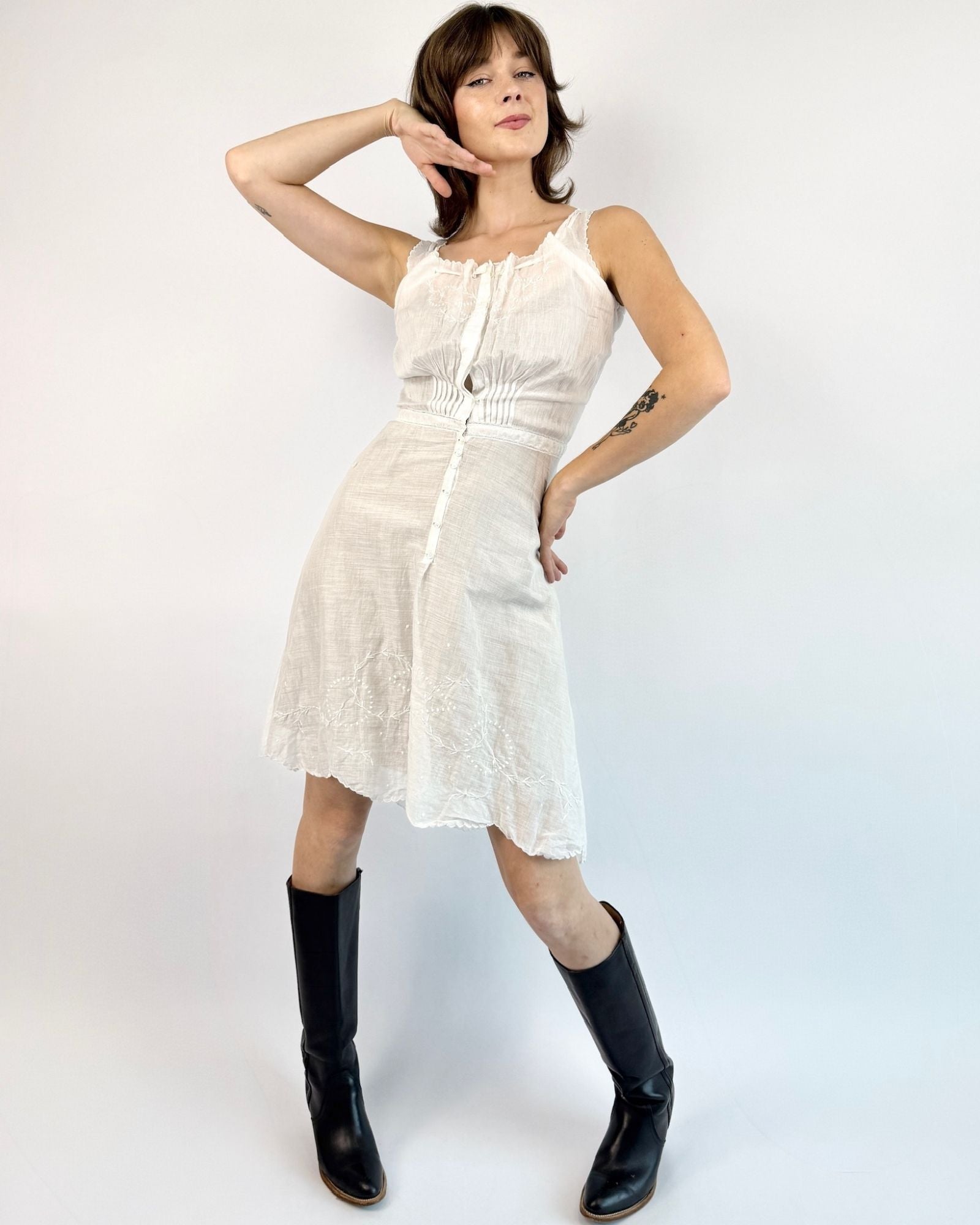 Sunning in Sicily White Edwardian Lace Dress