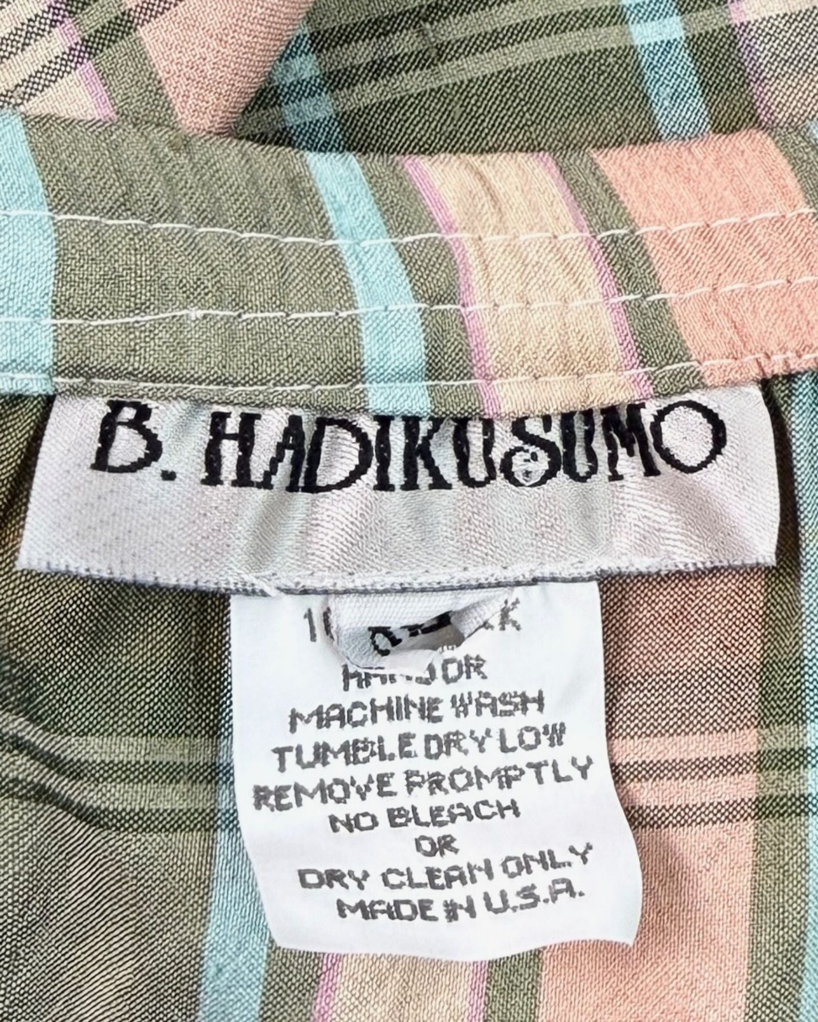 Row To Remember Plaid Silk Skirt