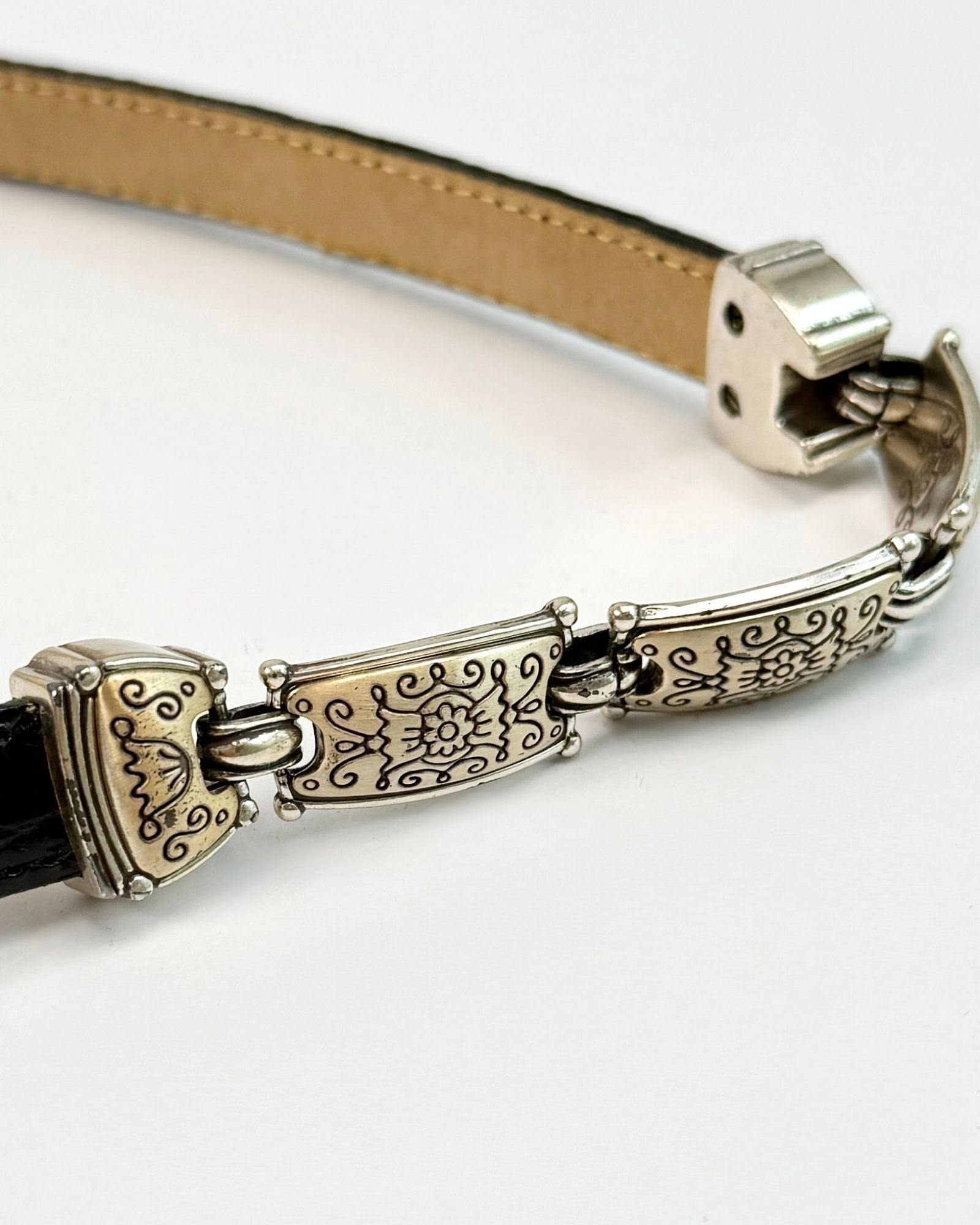 Thin Black Brighton Belt