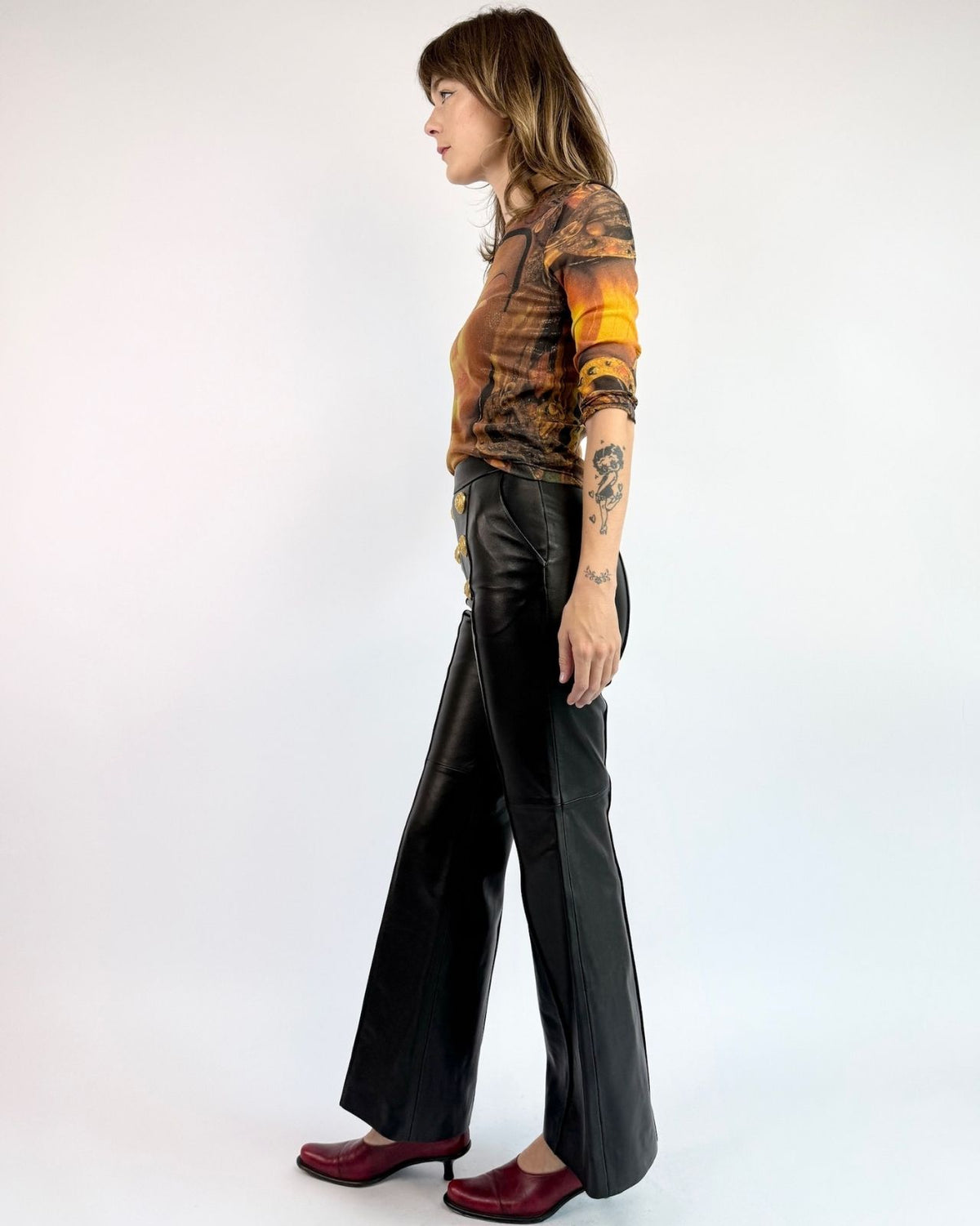 Balmain Paint It Black Leather Pants