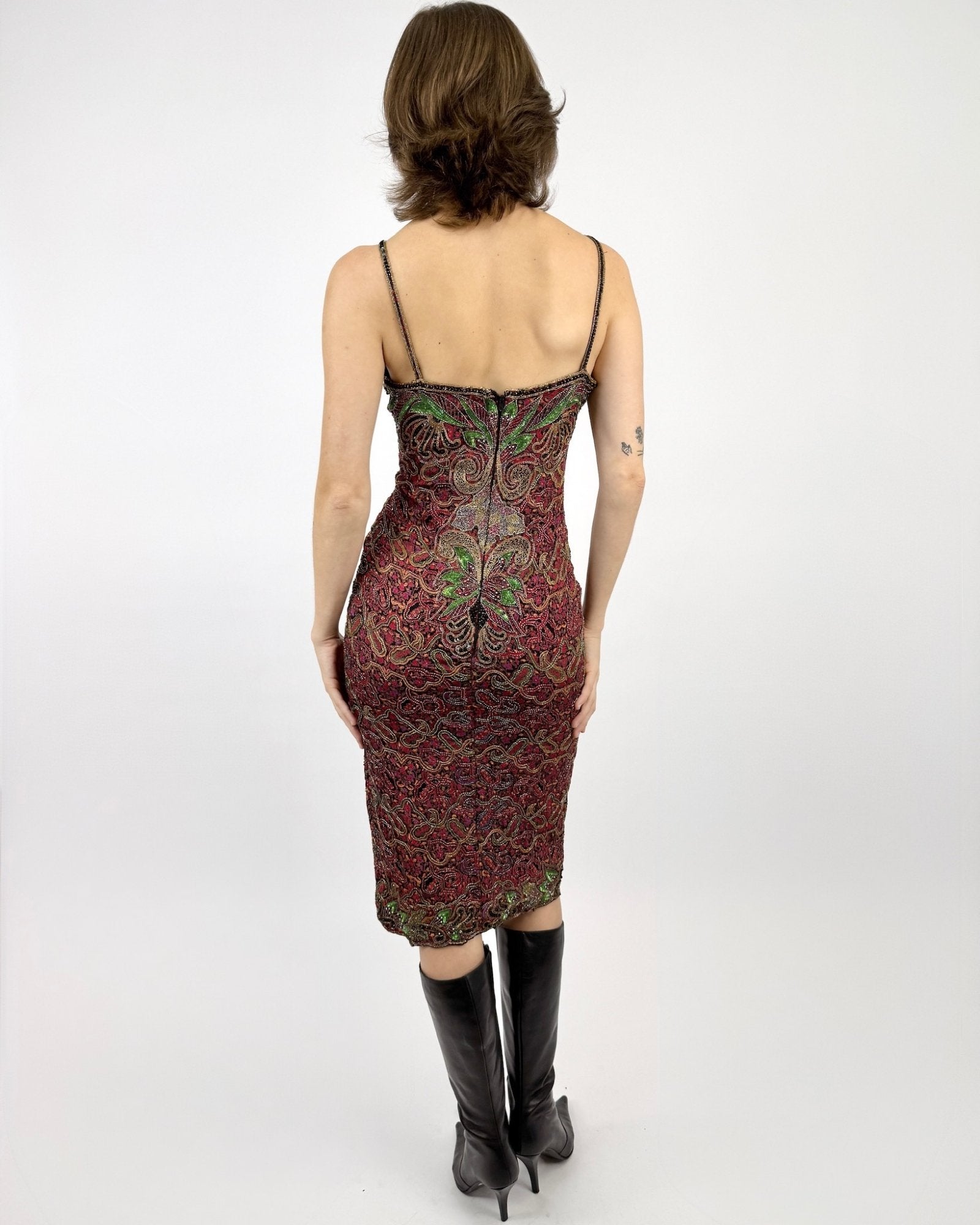 Puttin' on the Ritz 80s Sequin Cocktail Dress