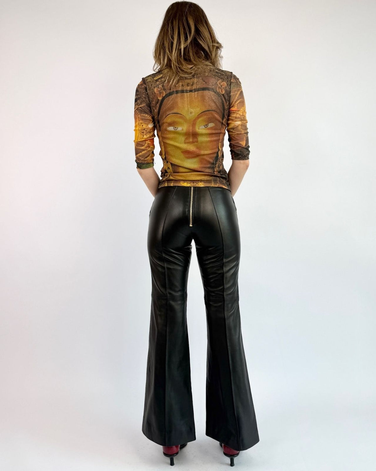 Balmain Paint It Black Leather Pants