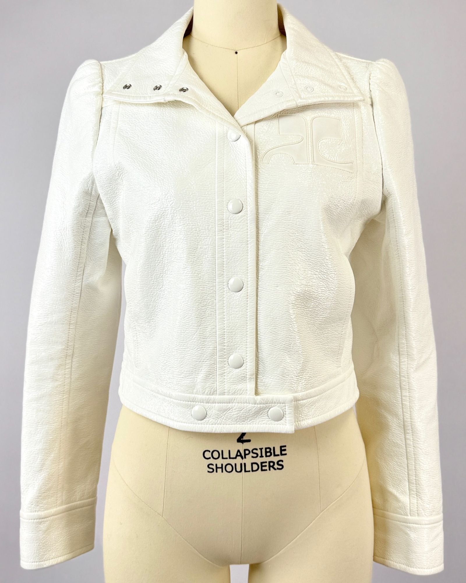 White Mod Courreges Cropped Jacket