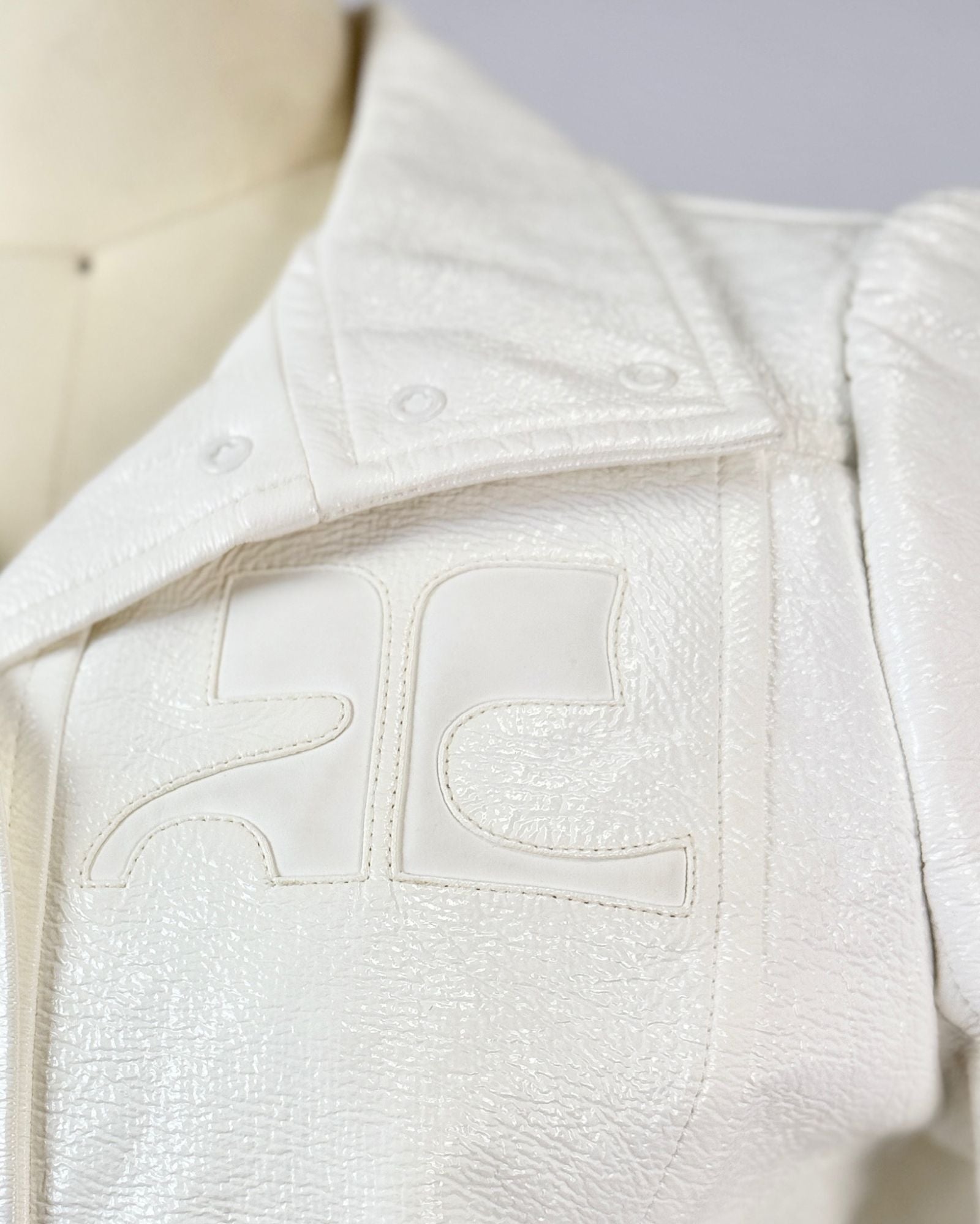 White Mod Courreges Cropped Jacket