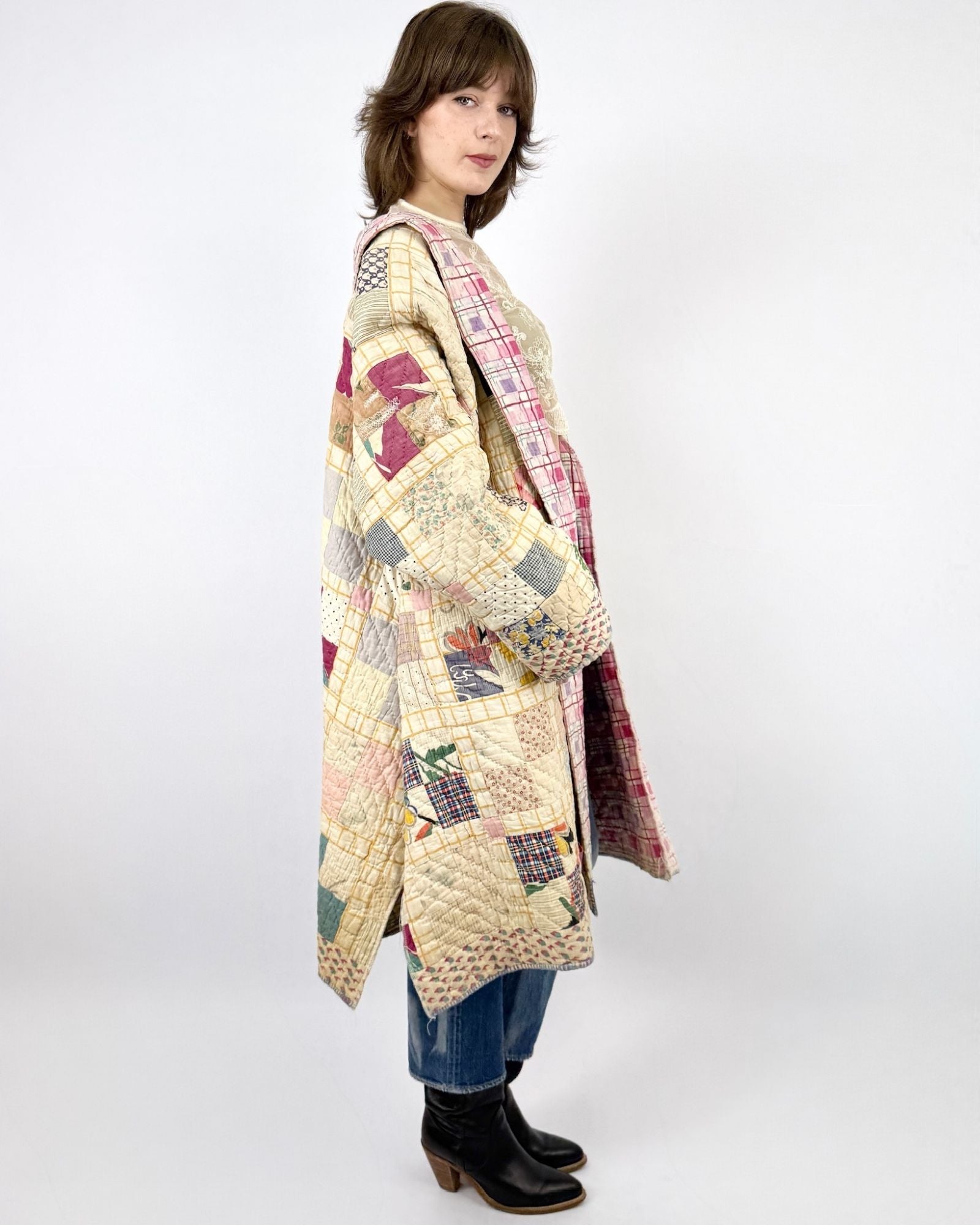 All Bundled Up Patchwork Quilt Duster