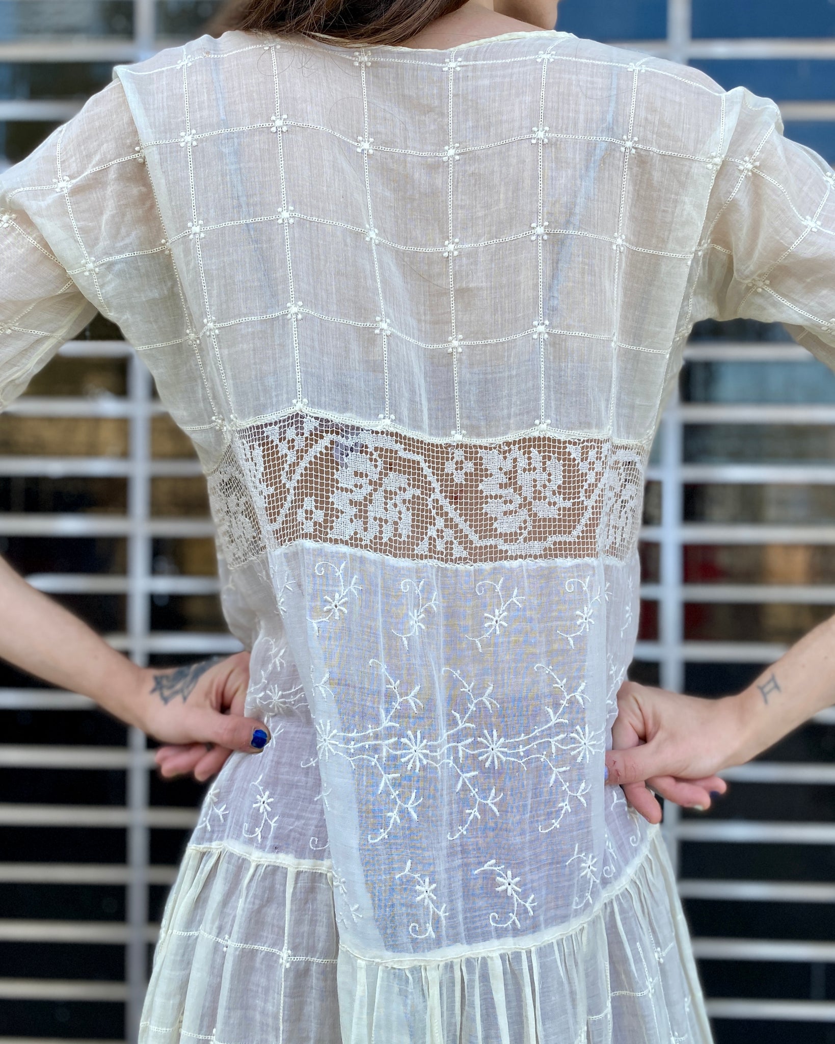 Tea Time White Edwardian Dress