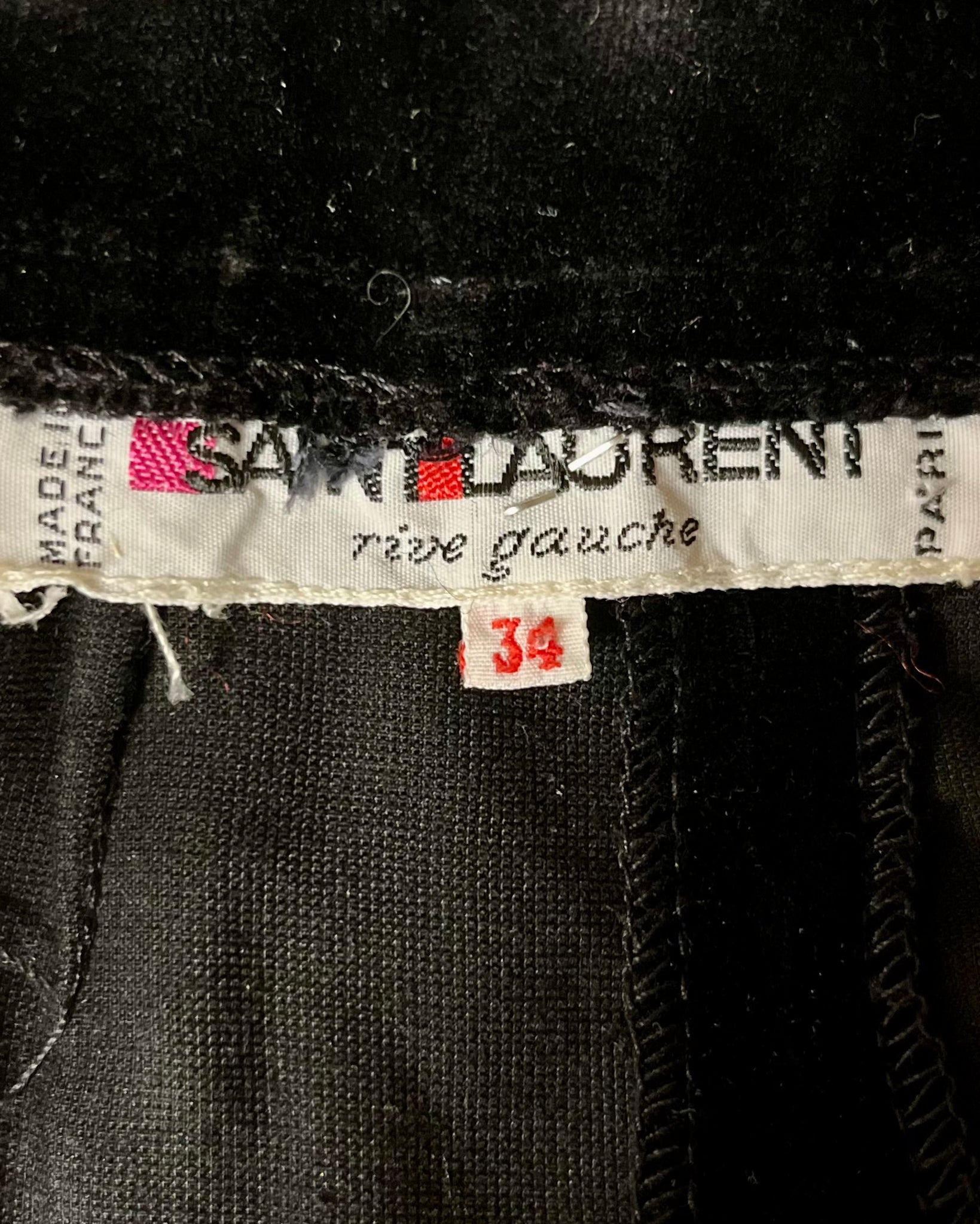 Midnight Rendez Vous Yves Saint Laurent Black Velvet Trousers