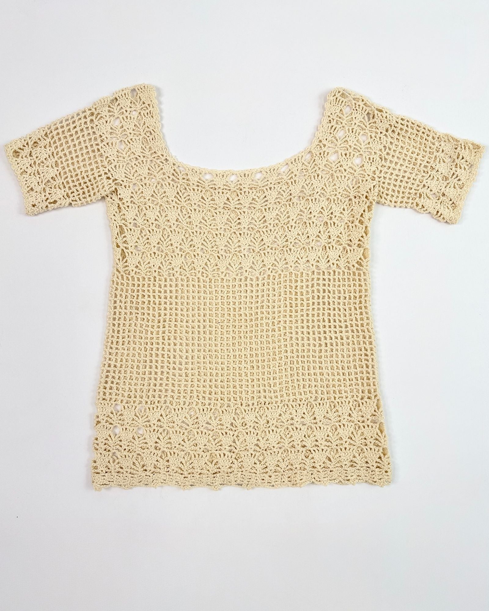 Cream Crochet Top