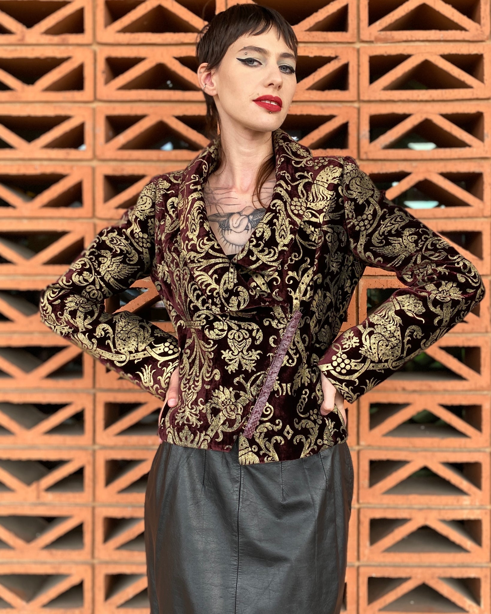 Roberto Cavalli Velvet Brocade Jacket