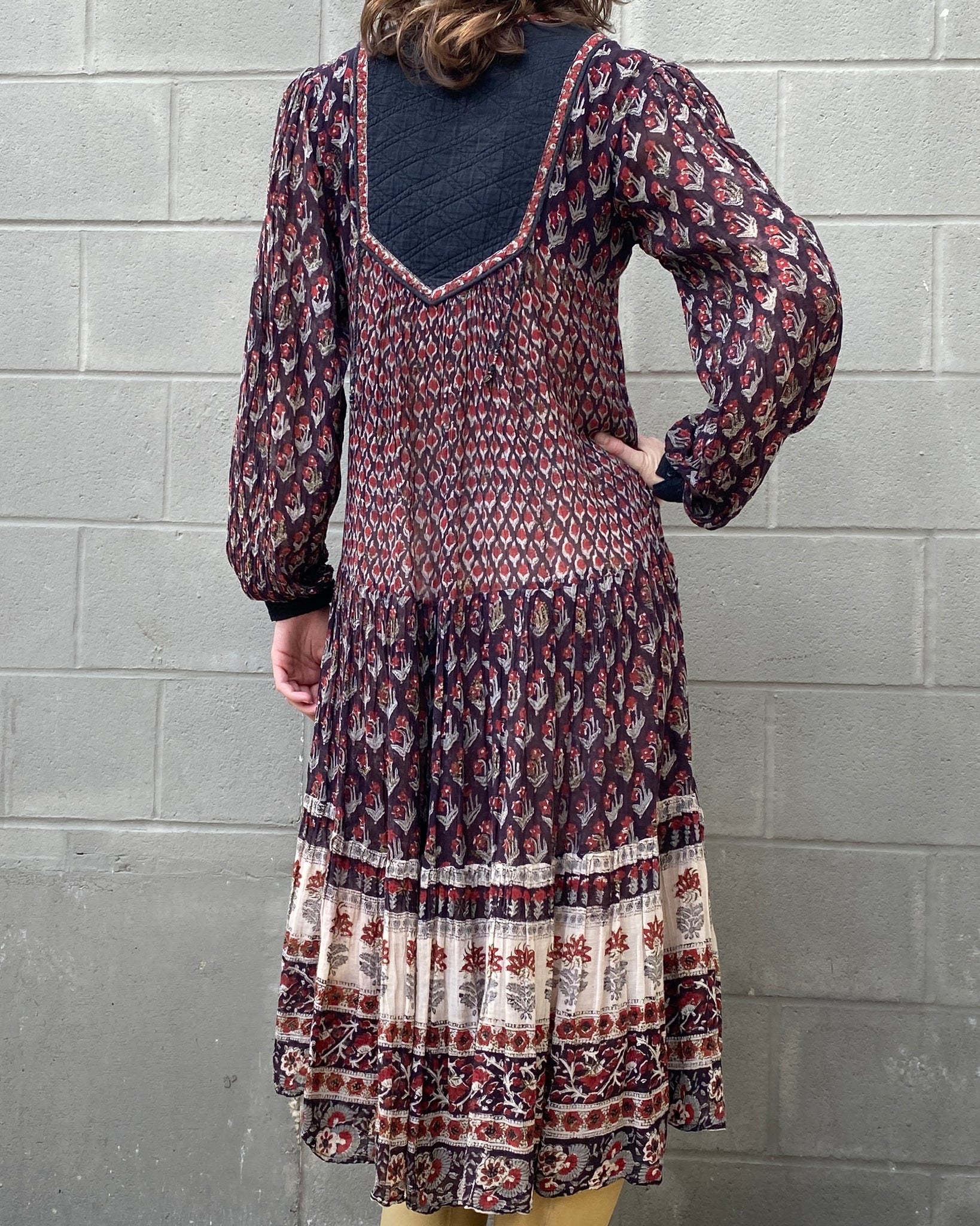 Nutmeg 70's Indian Cotton Maxi