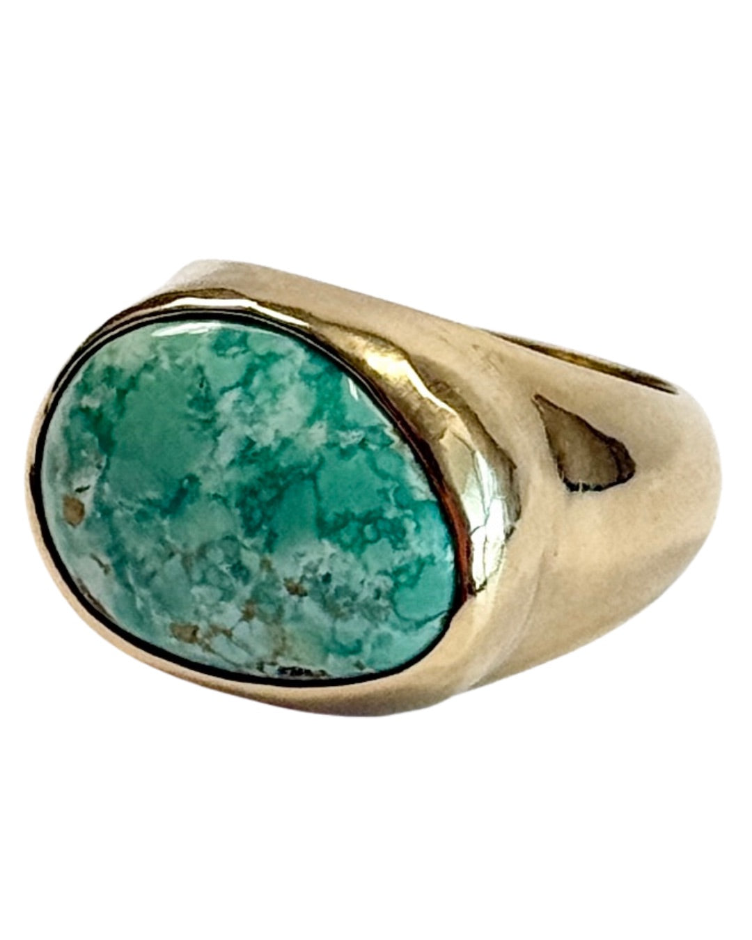 Seaworthy 14k Yellow Gold & Turquoise Ring