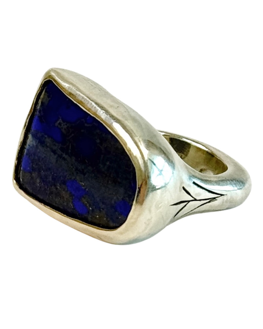 Seaworthy Lapis Hand Carved Sterling Silver