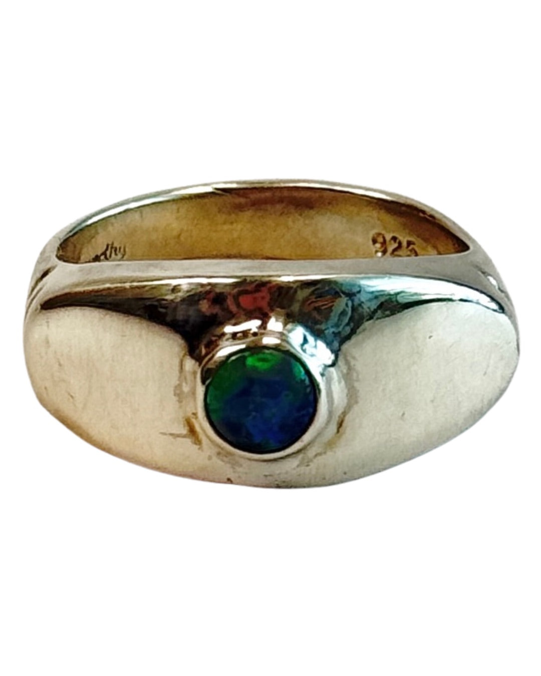 Seaworthy Opal Lyptae Round Australian Opal Sterling Silver