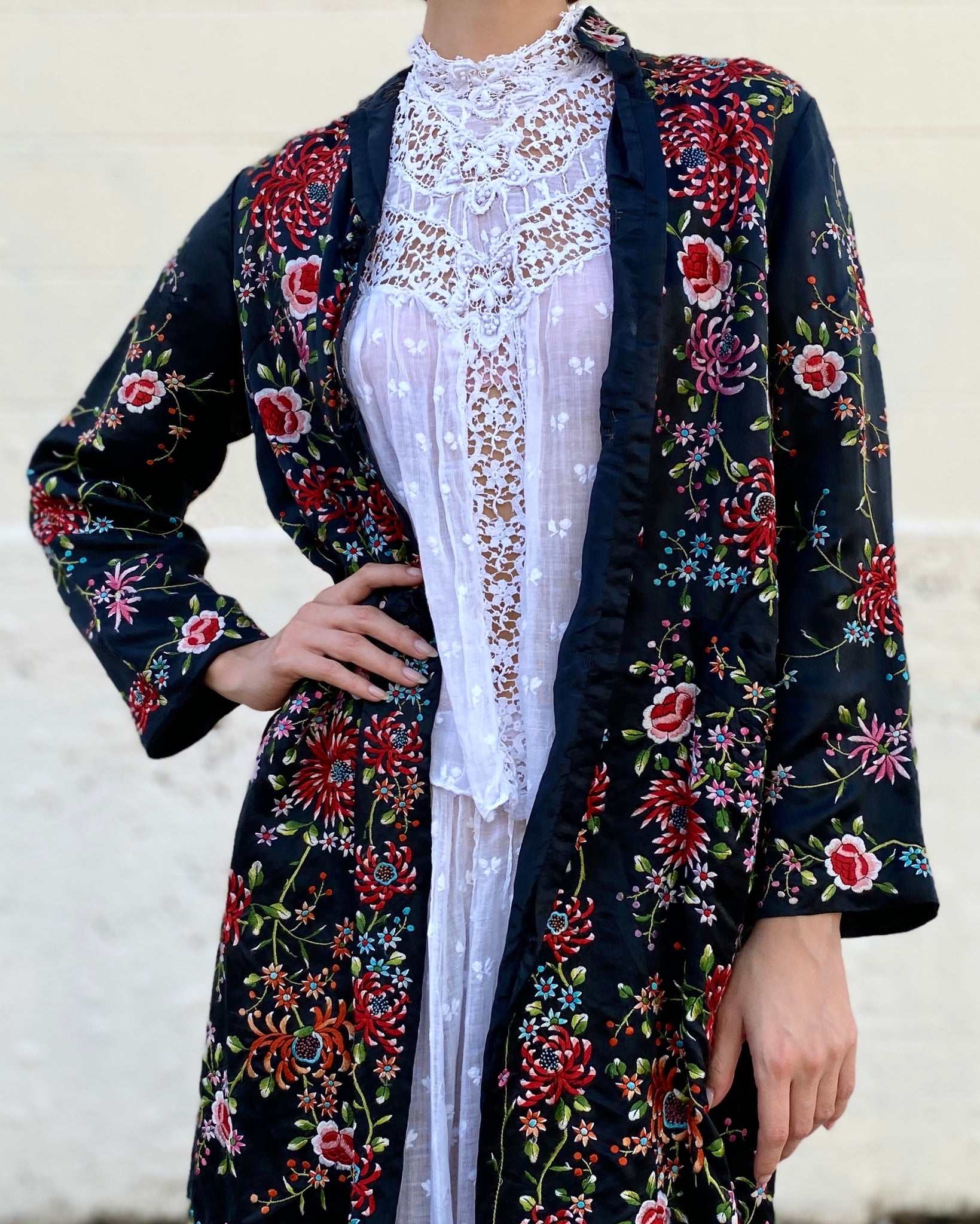 Put A Flower In Your Pocket Silk Embroidered Jacket