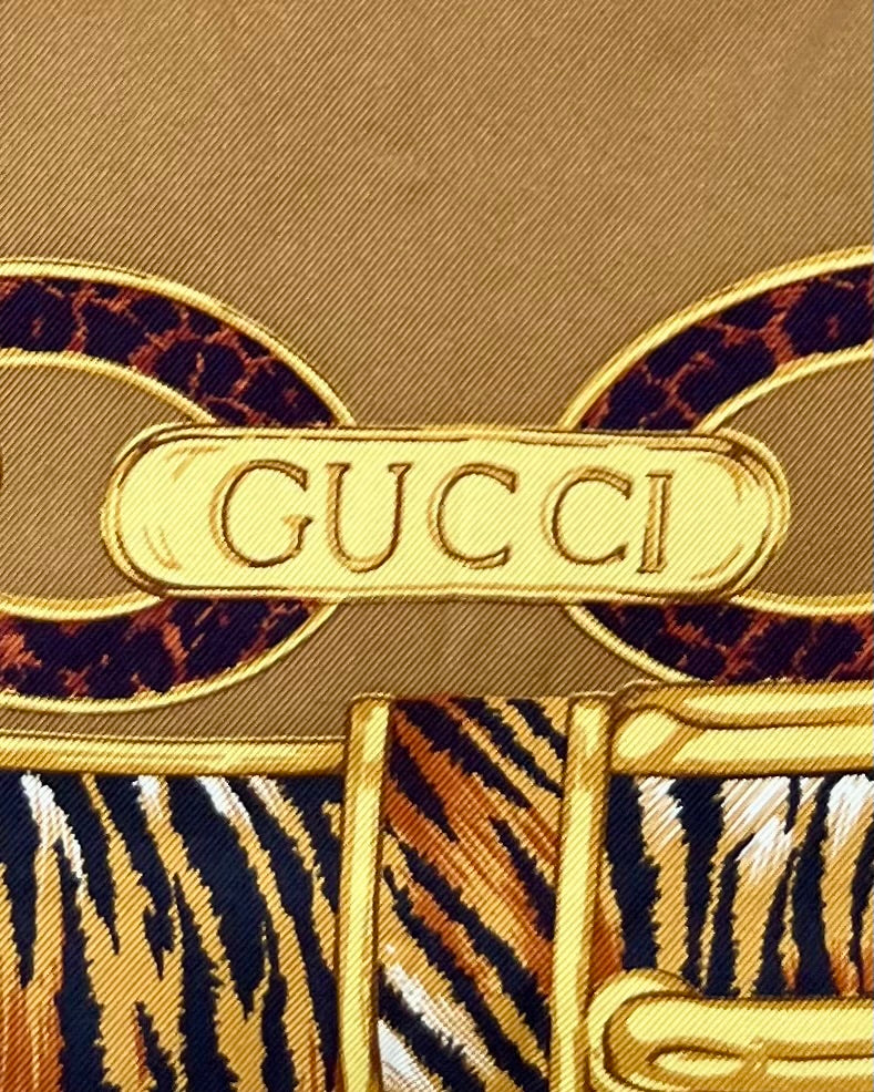 Honey 70's Gucci Horsebit Scarf