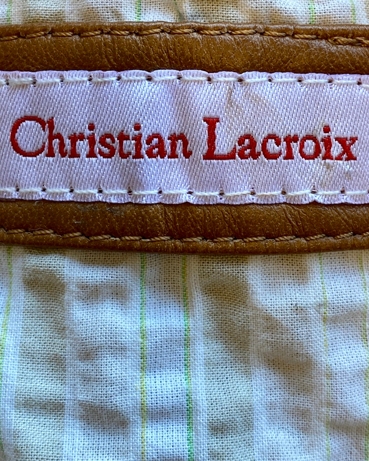 Sand Christian Lacroix Leather Jacket