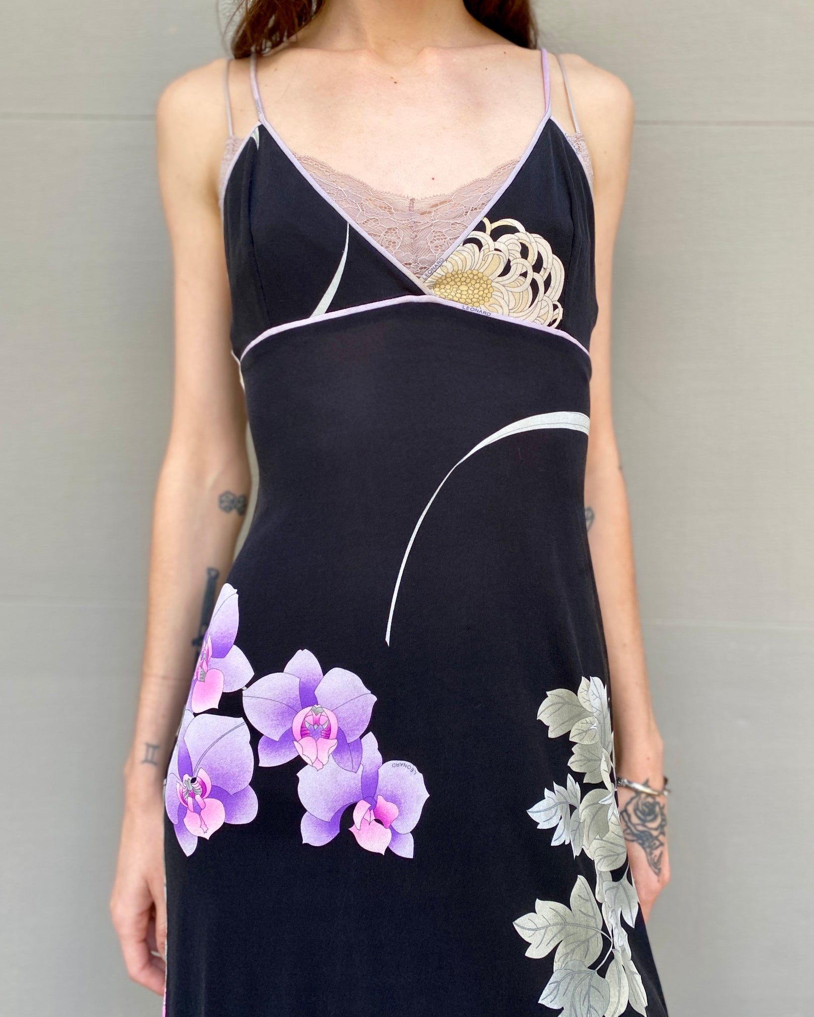 Leonard Silk Floral Dress