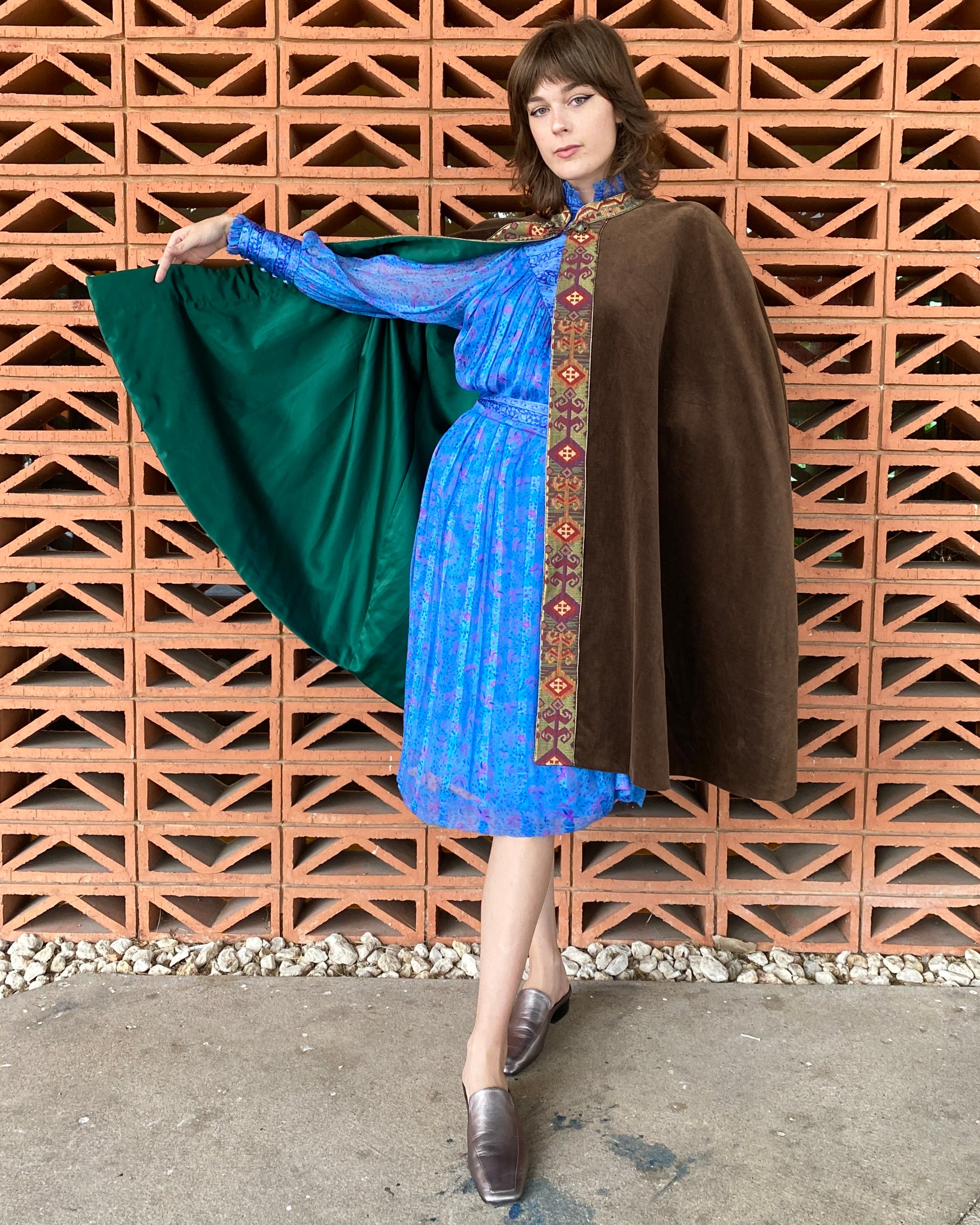 Windy Moors 60's Velvet Cape