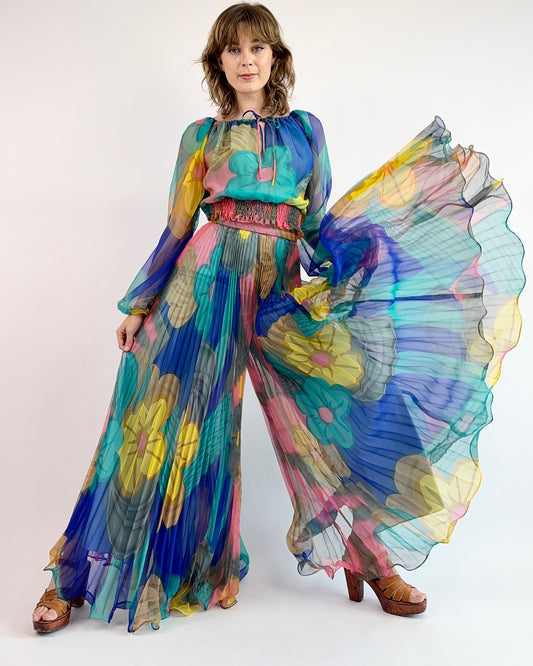 70s Feeling Butterflies Two Piece Set