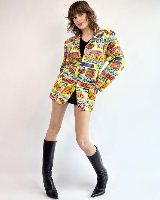 Stephen Sprouse Big Punk Sequin Blazer