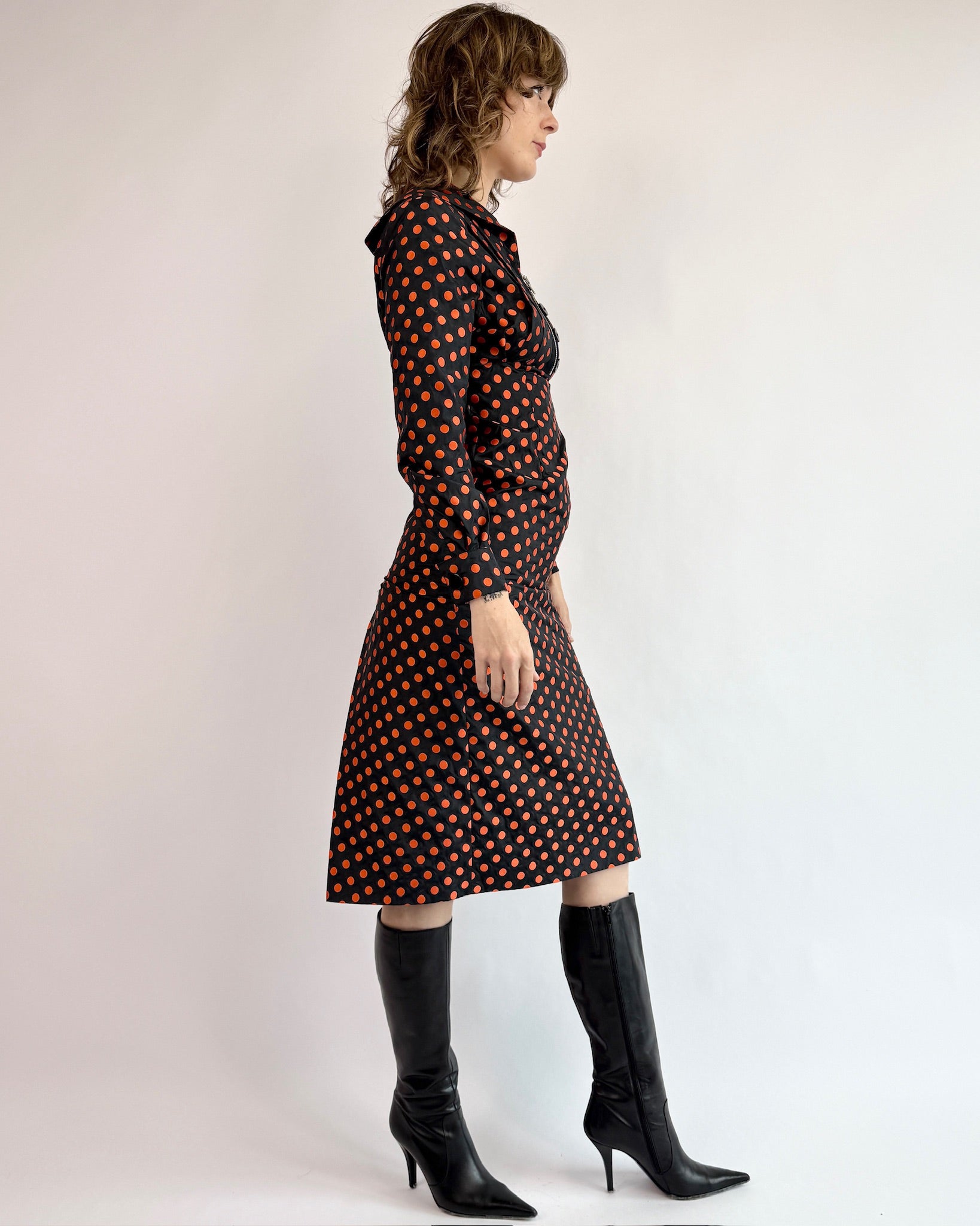 Miu Miu Spotted Maxi Dress