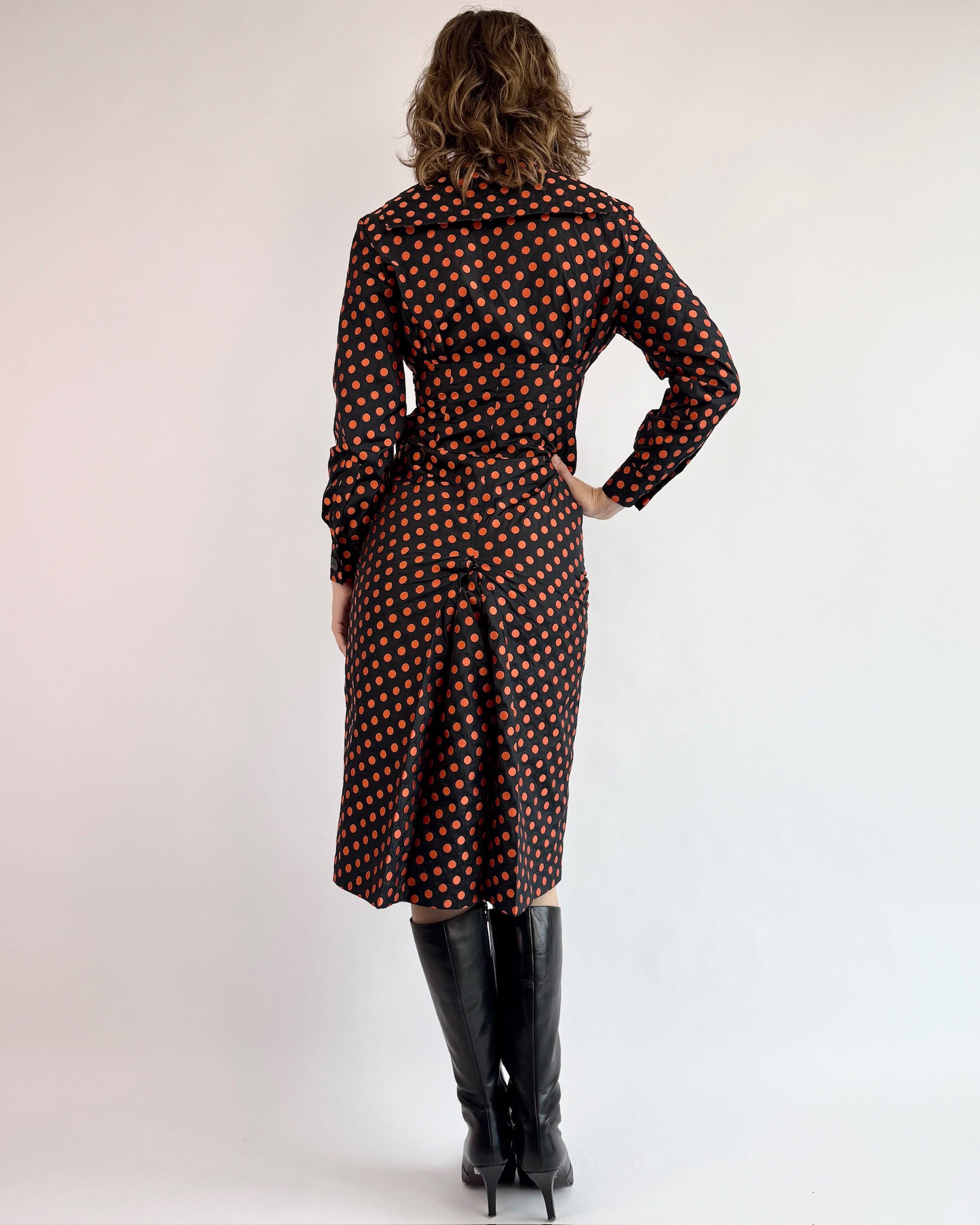 Miu Miu Spotted Maxi Dress