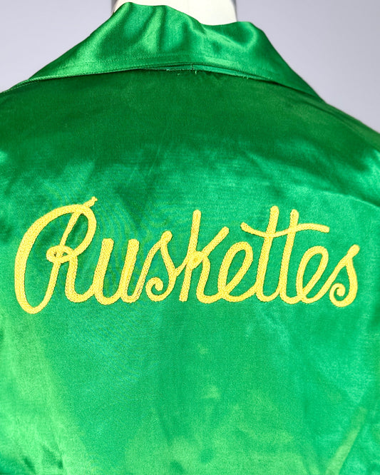50s Emerald Satin Chainstitch Jacket