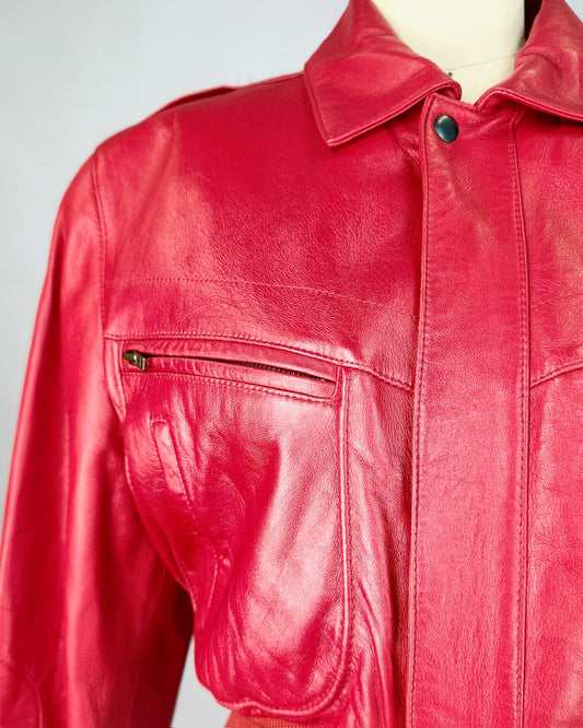 Red North Beach Leather Jacket