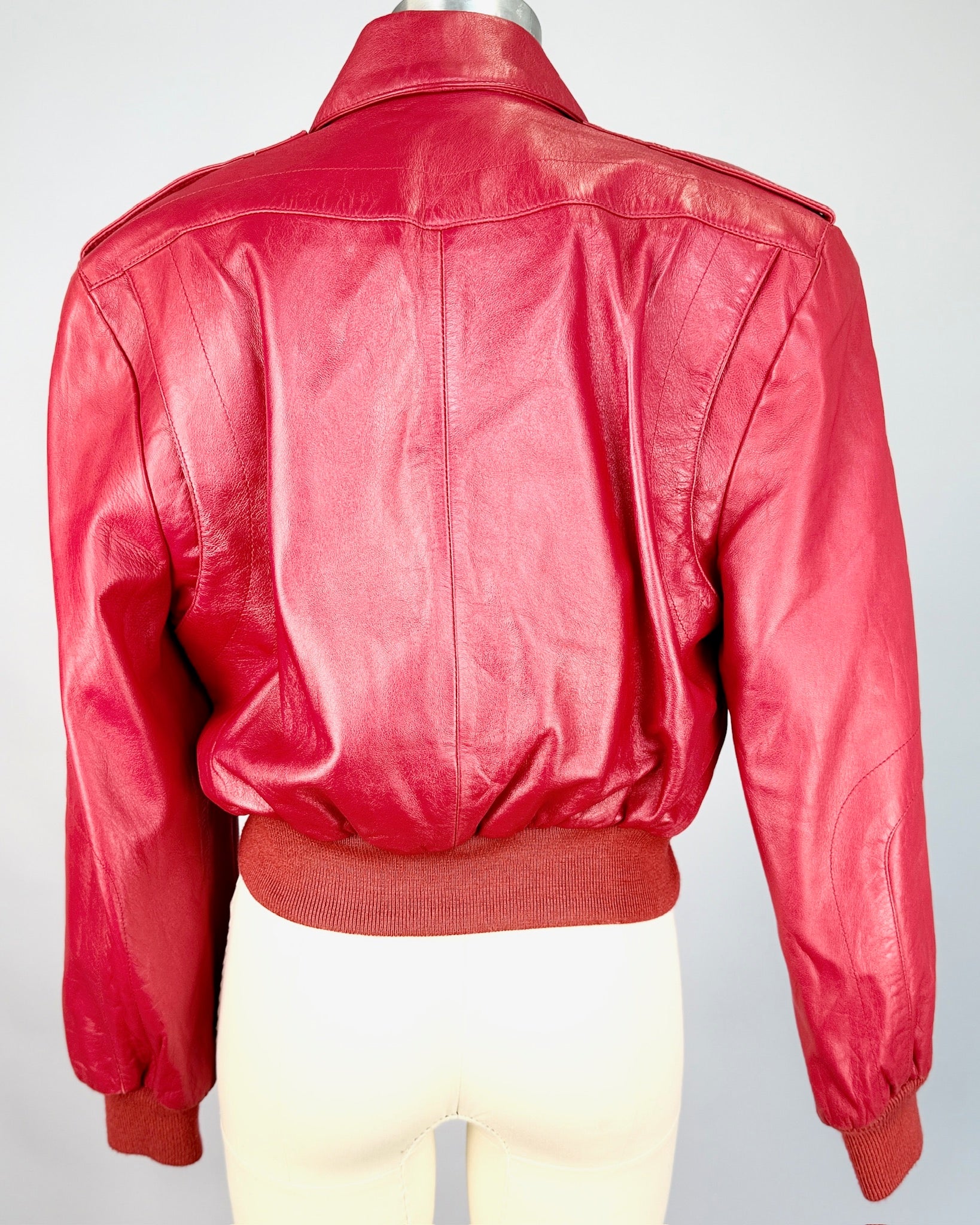 Red North Beach Leather Jacket