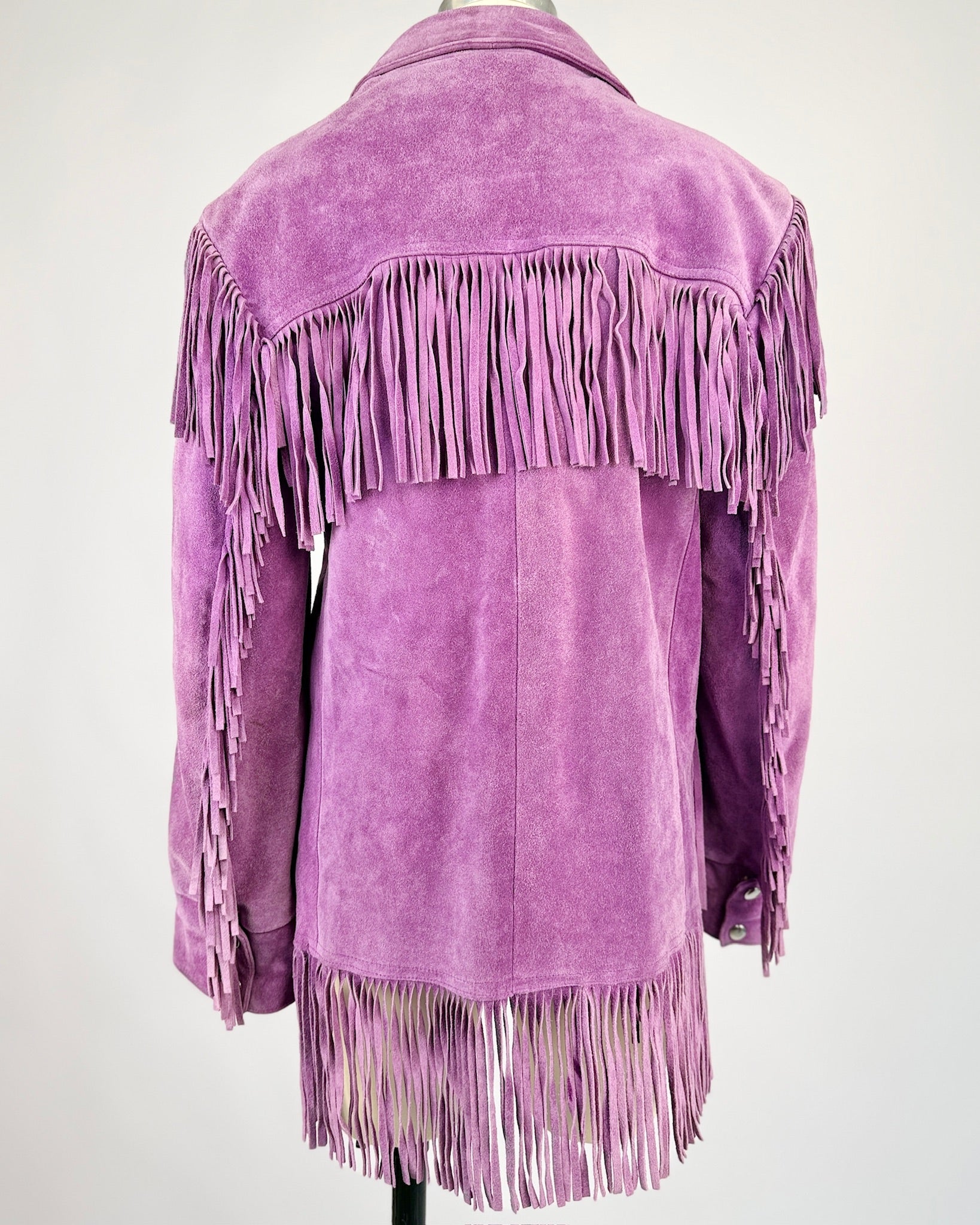 Purple Suede Fringe Jacket
