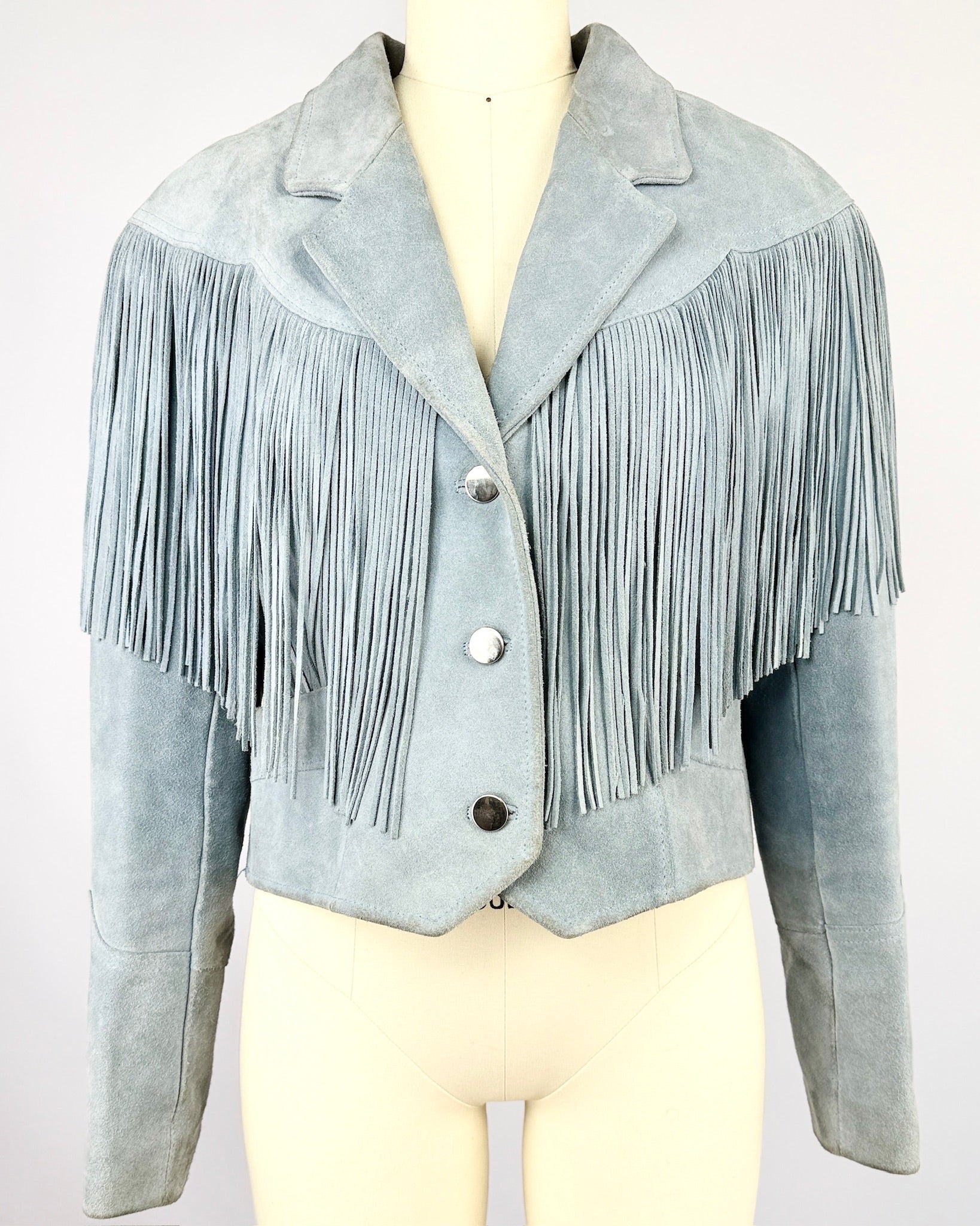Pioneer Wear Ice Blue Fringe Jacket
