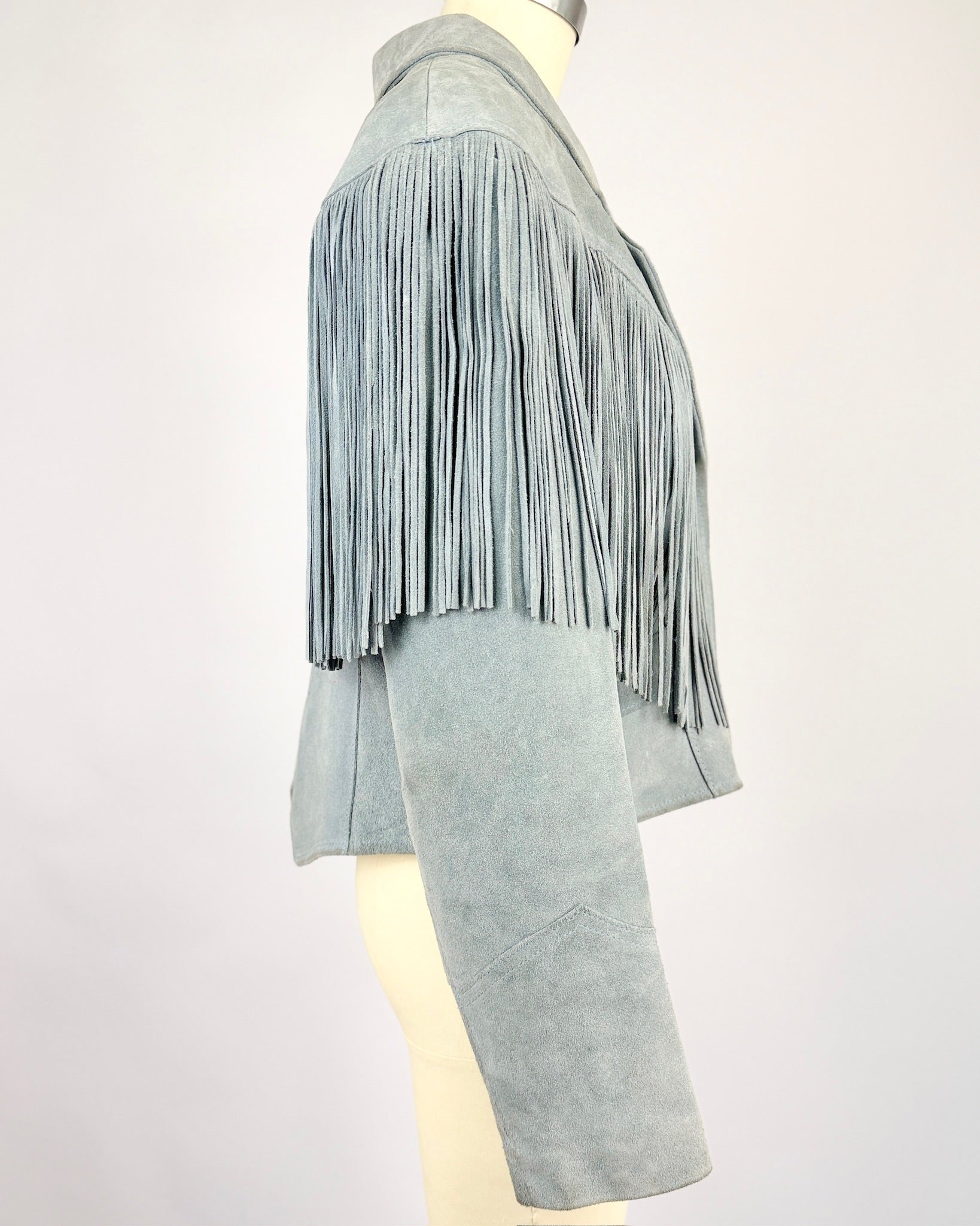 Pioneer Wear Ice Blue Fringe Jacket