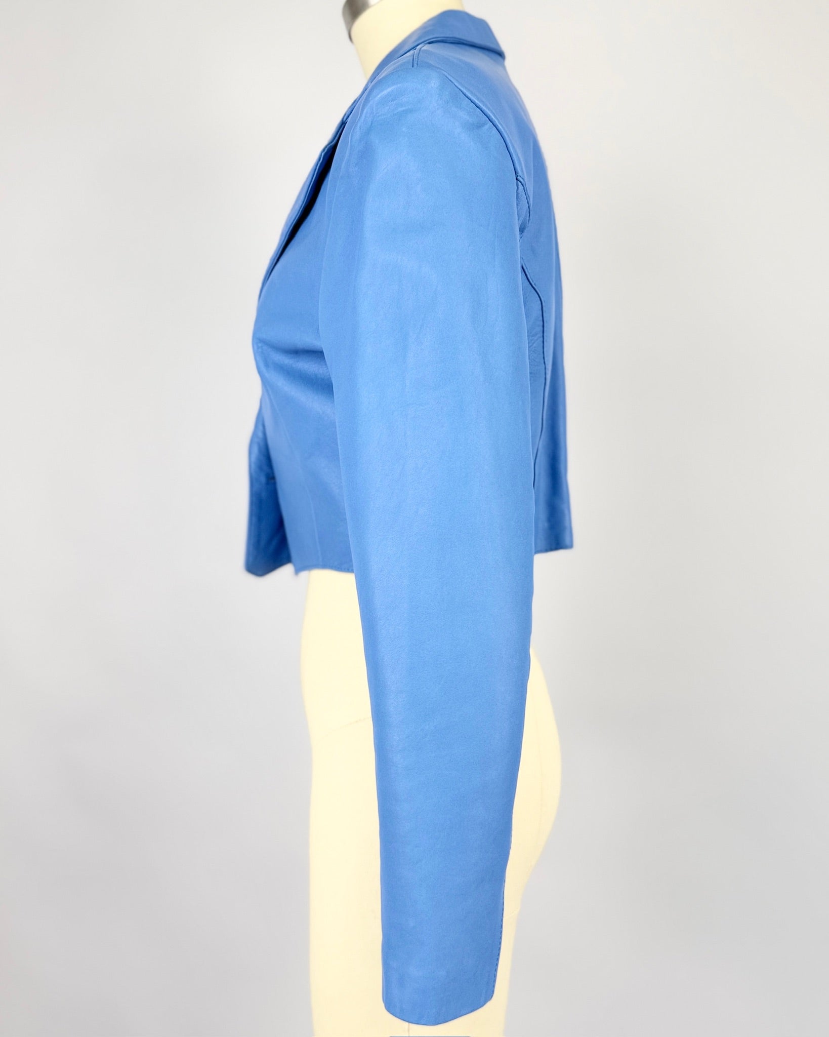 North Beach Ice Blue Leather Jacket
