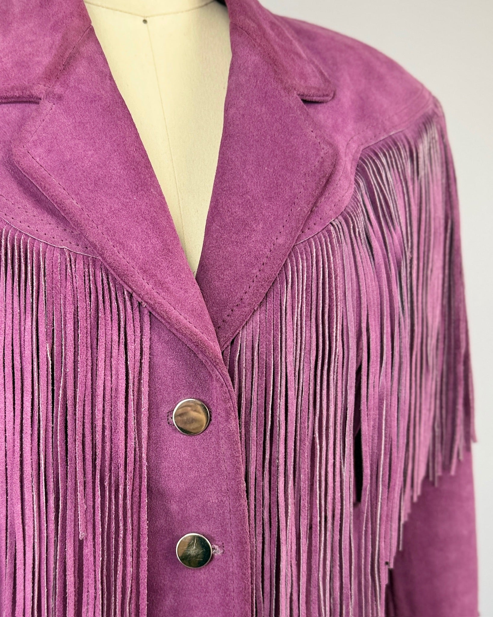 Purple Pioneer Wear Fringe Jacket