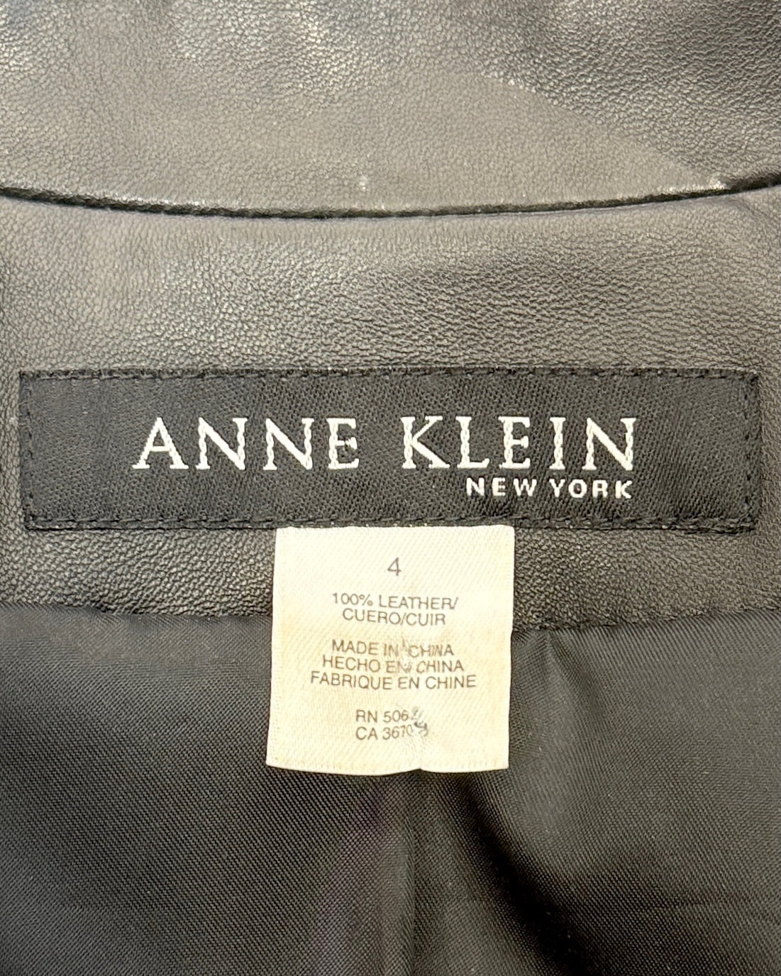 Anne Klein Embellished Leather Jacket