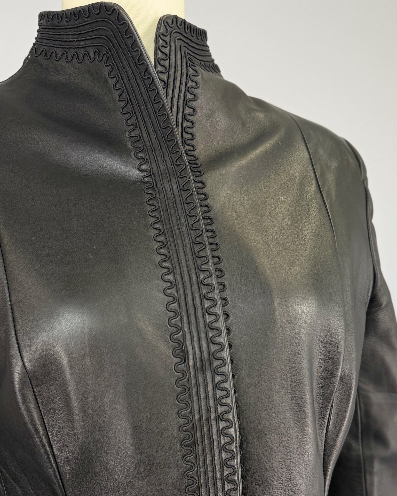 Anne Klein Embellished Leather Jacket