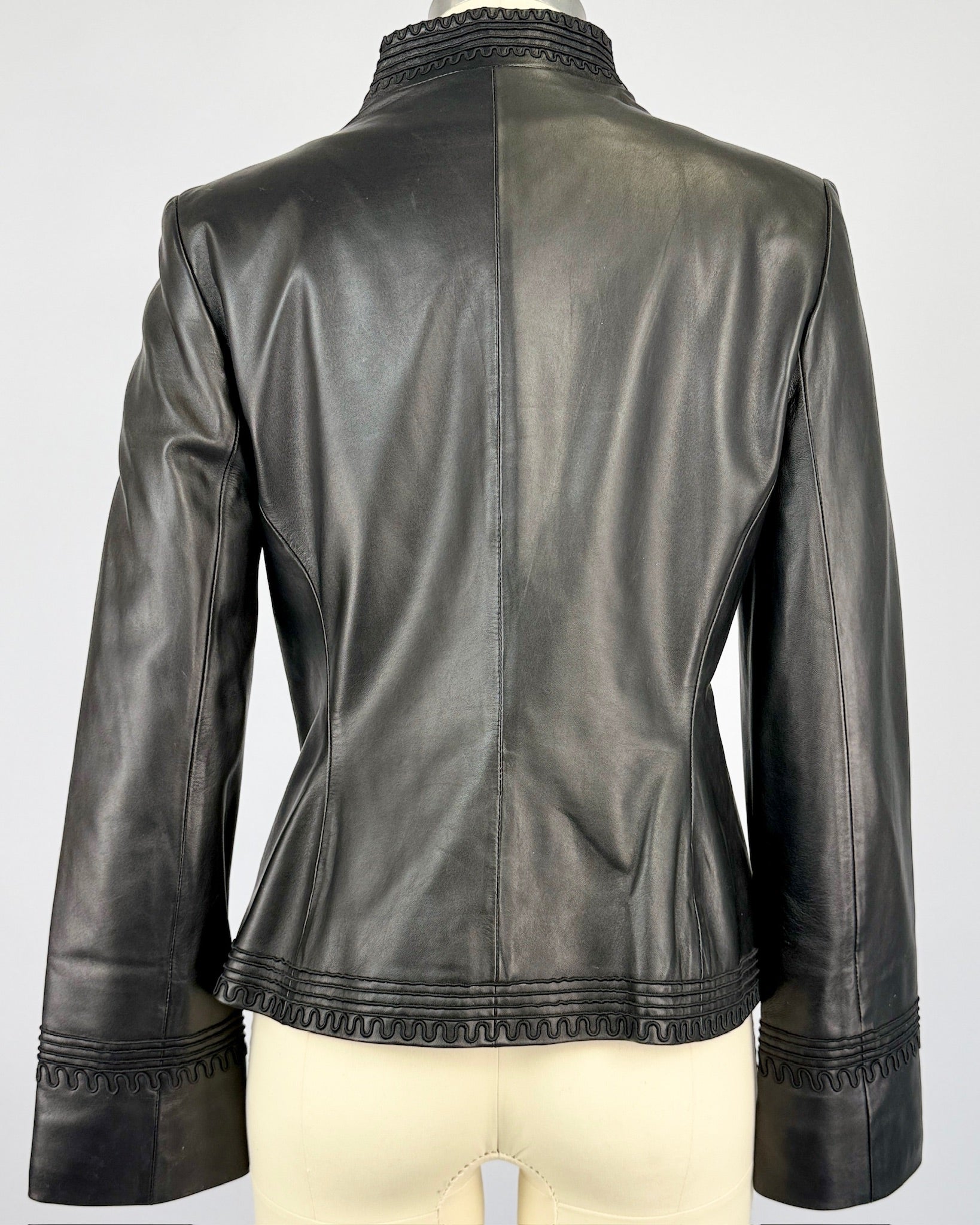 Anne Klein Embellished Leather Jacket