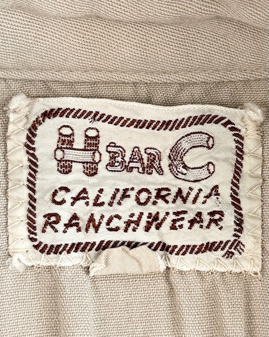H Bar C Brown Chainstitch Pearl Snap