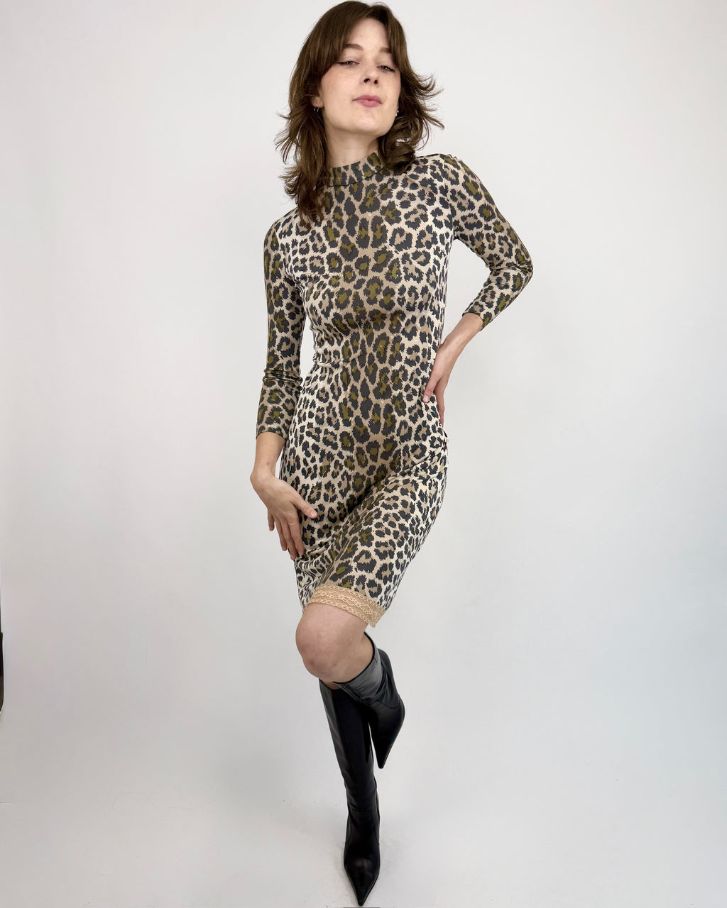 Silk 1960s Leonard Leopard Dress