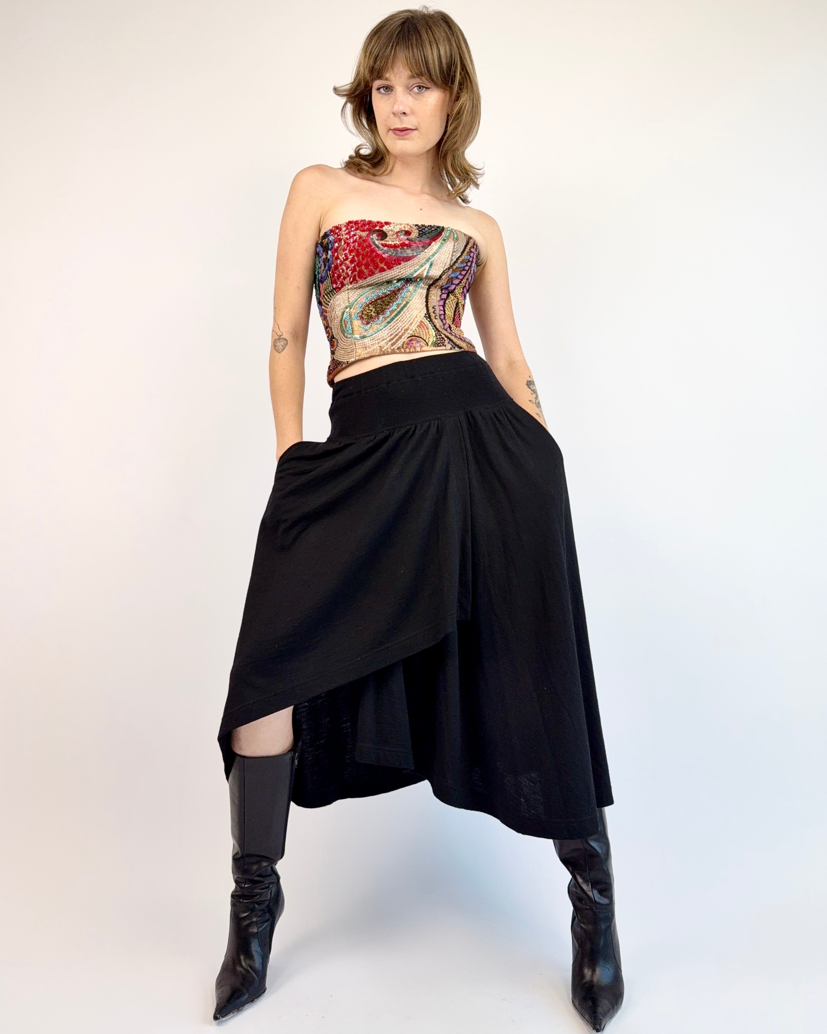 Issey Miyake Pleated Wool Skirt