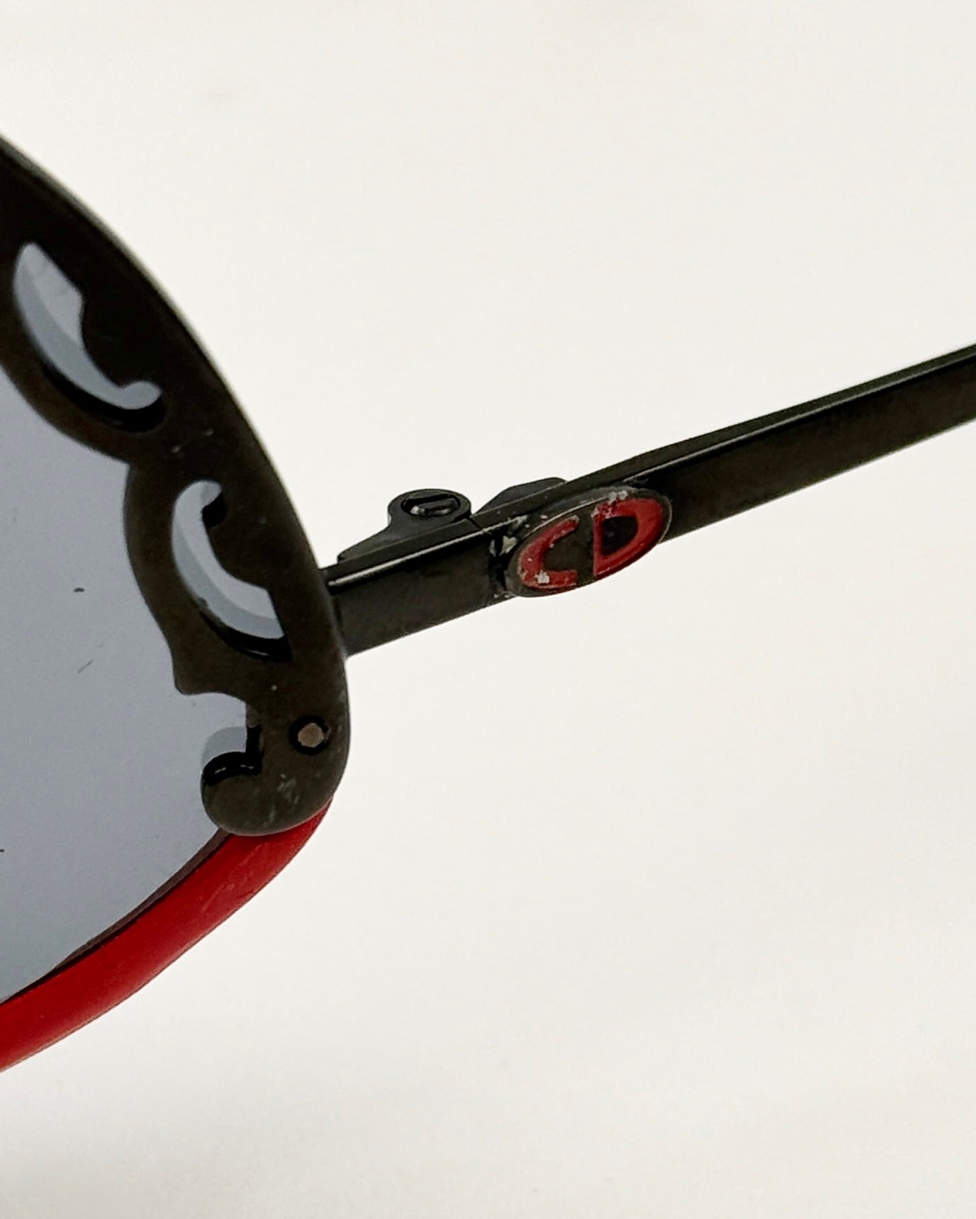 Christian Dior Black Lace and Red Sunglasses